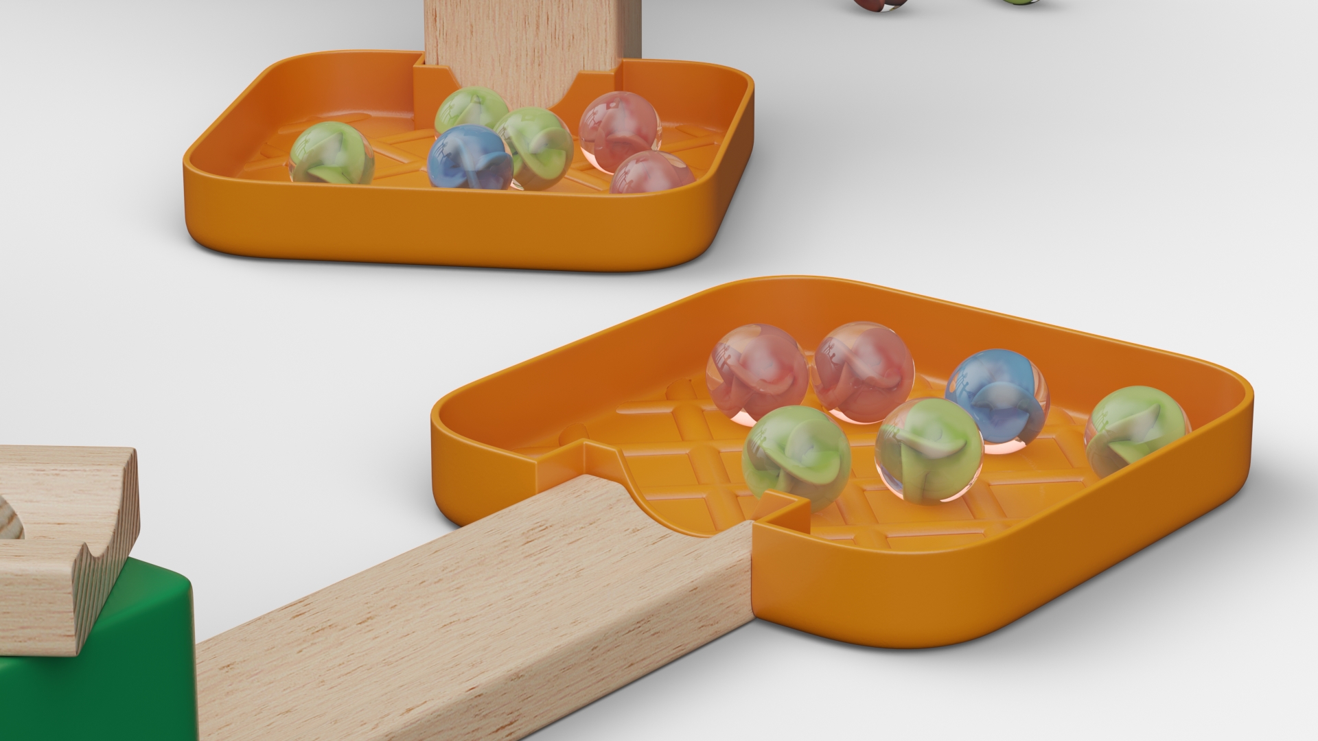 3D Marble Run Toy Set model