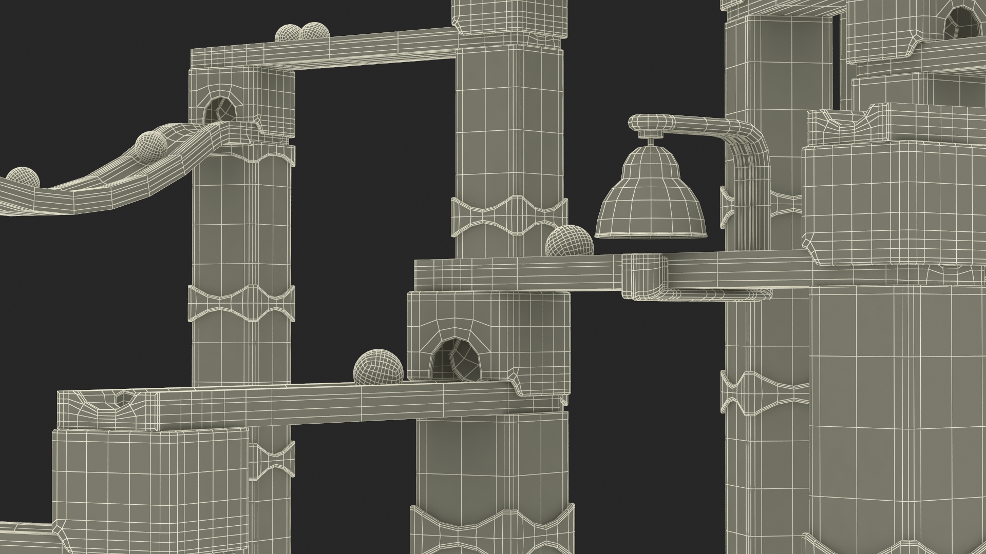 3D Marble Run Toy Set model