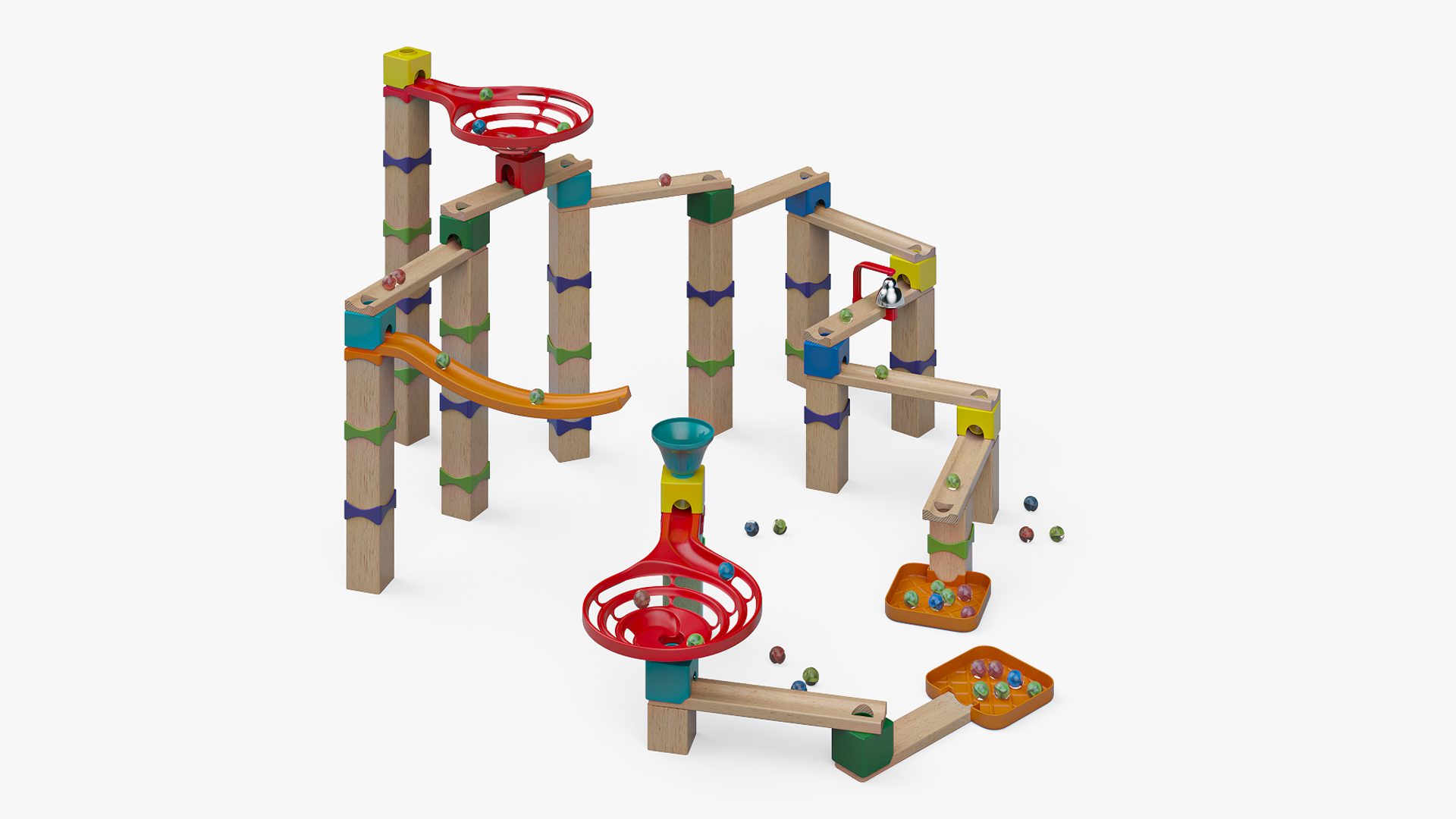 3D Marble Run Toy Set model