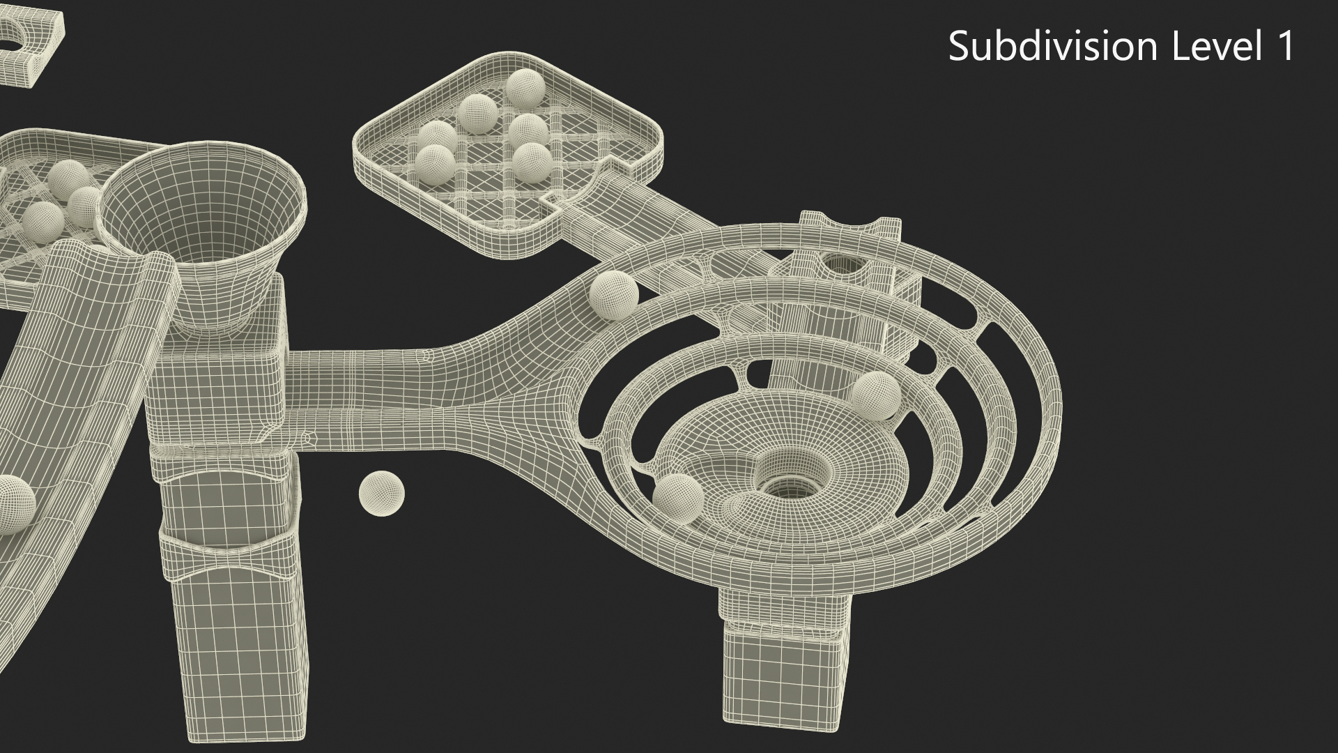 3D Marble Run Toy Set model