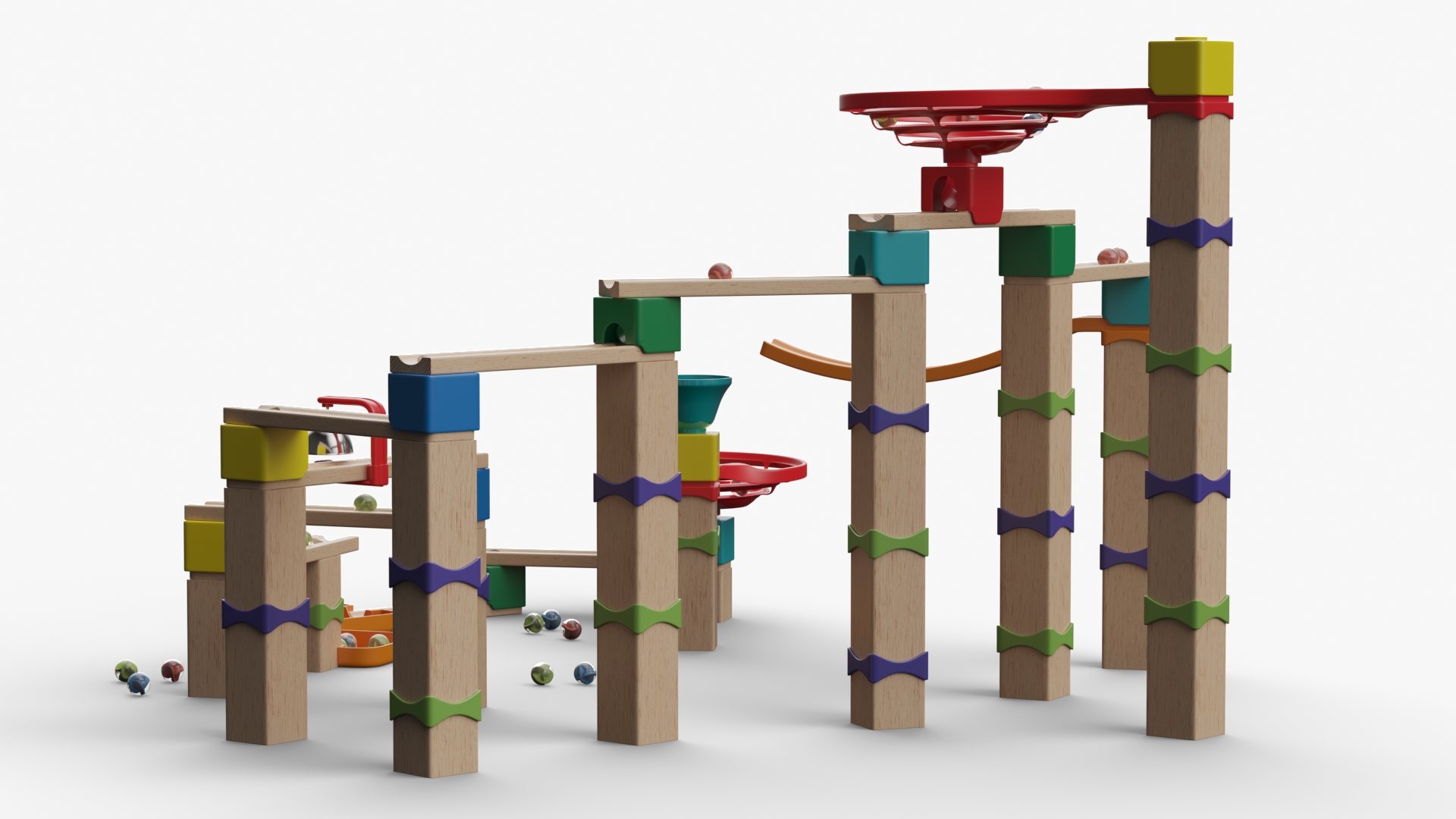 3D Marble Run Toy Set model