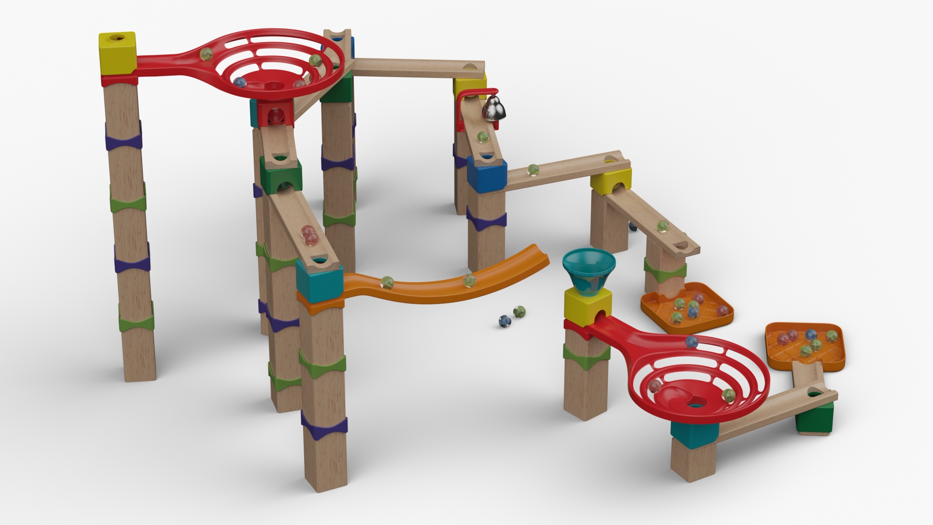 3D Marble Run Toy Set model