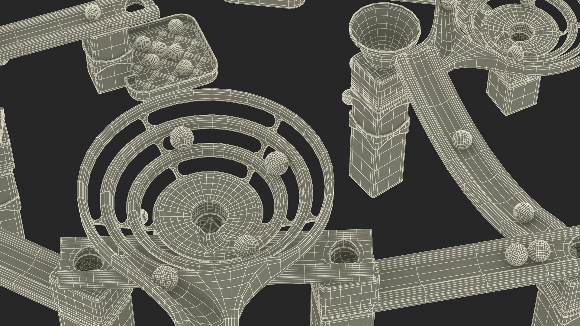 3D Marble Run Toy Set model