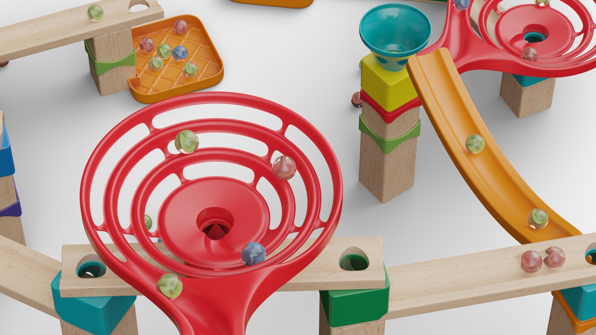 3D Marble Run Toy Set model