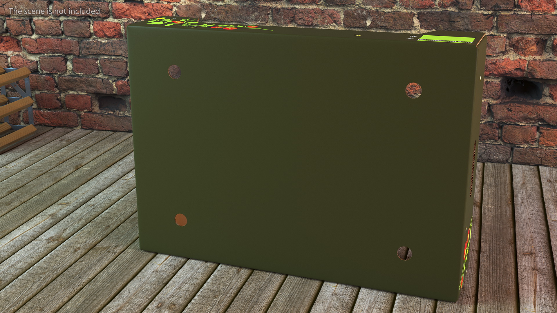 3D model Cardboard Fruit Tray Box with Print