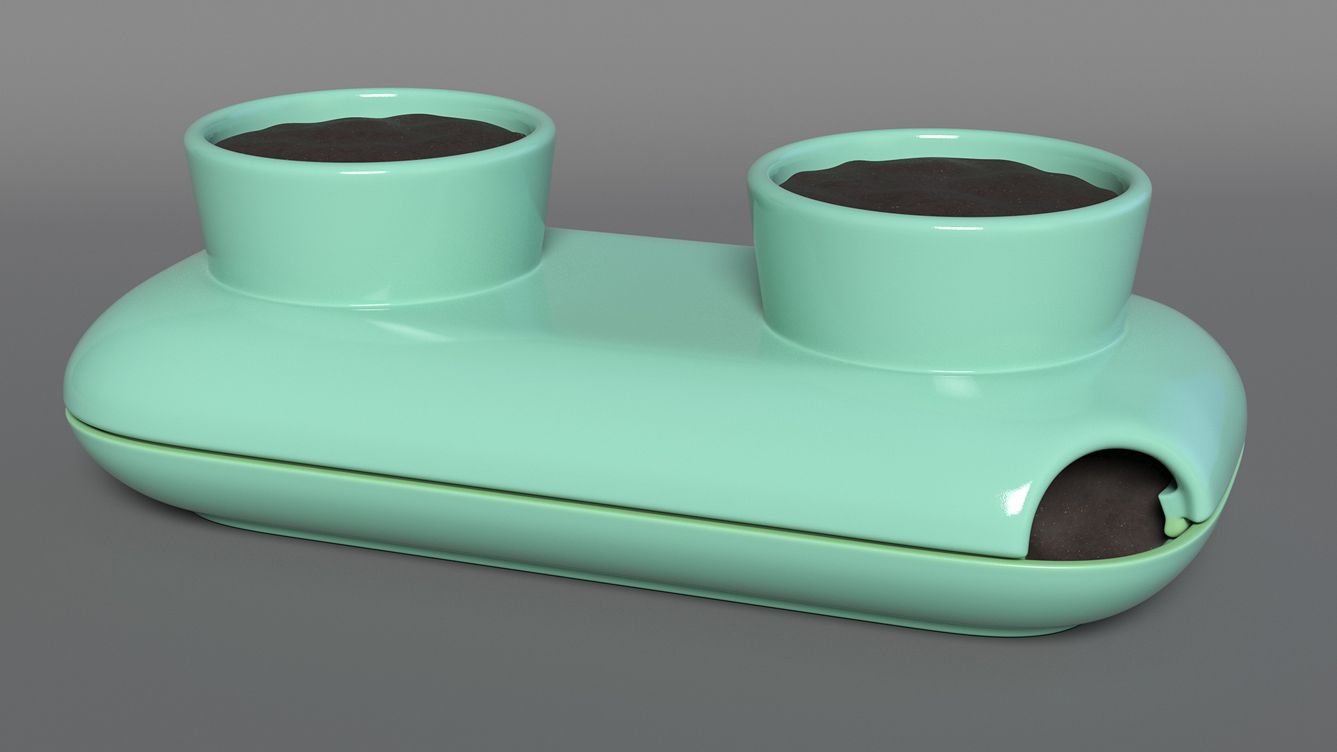 3D model Double Herb Pot Sagaform Green