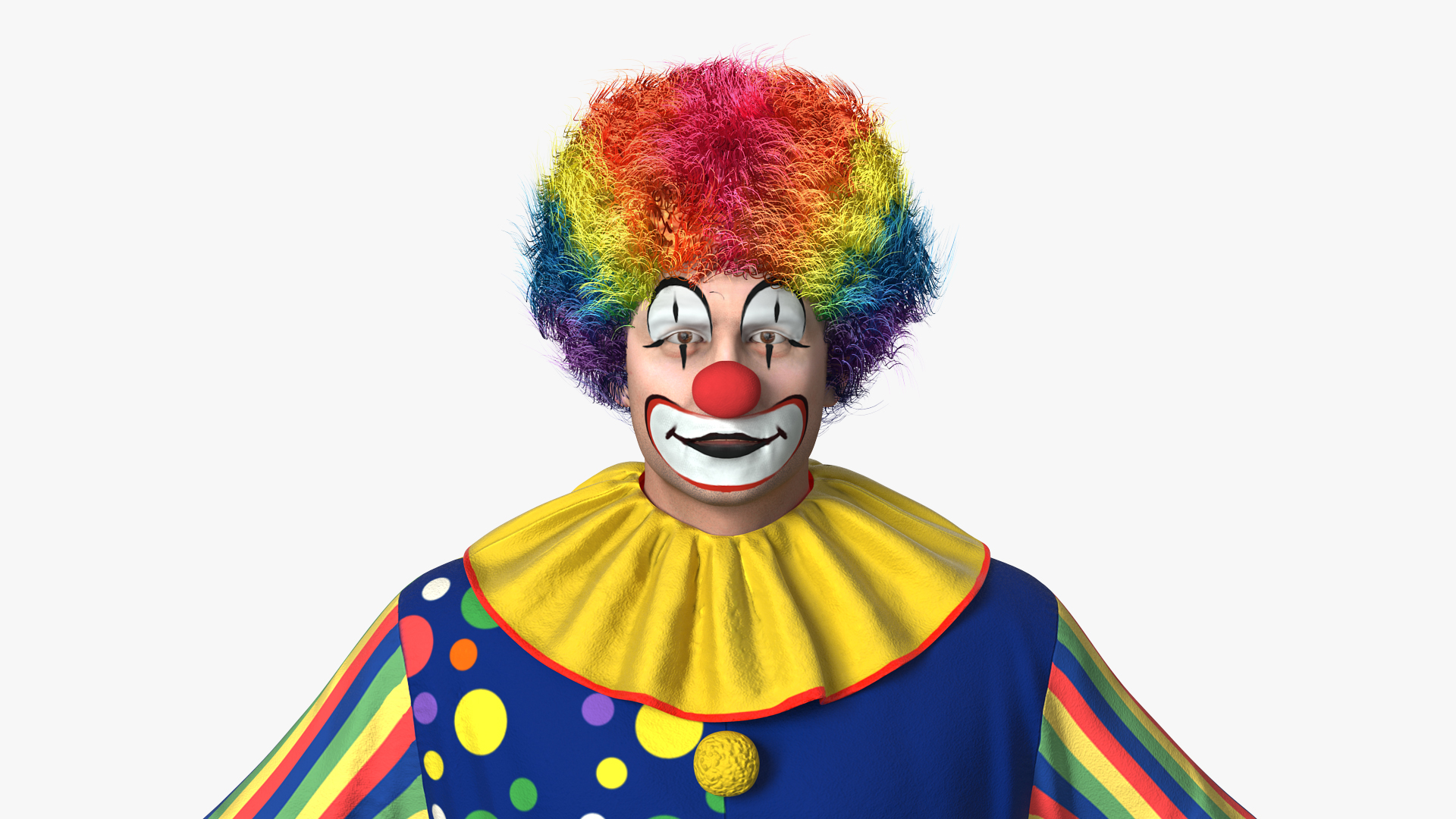3D model Funny Clown Costume Rigged Fur