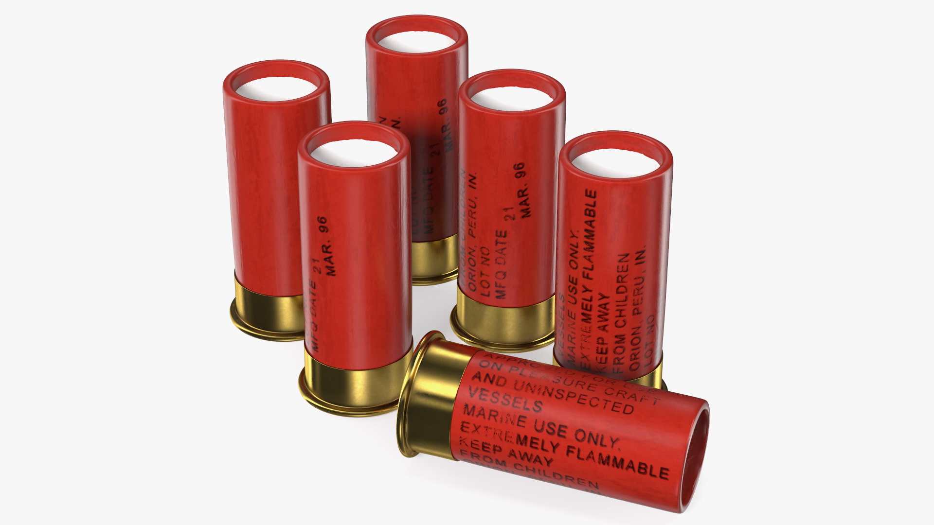 Orion Marine Aerial Flares 12 Gauge Shells 3D