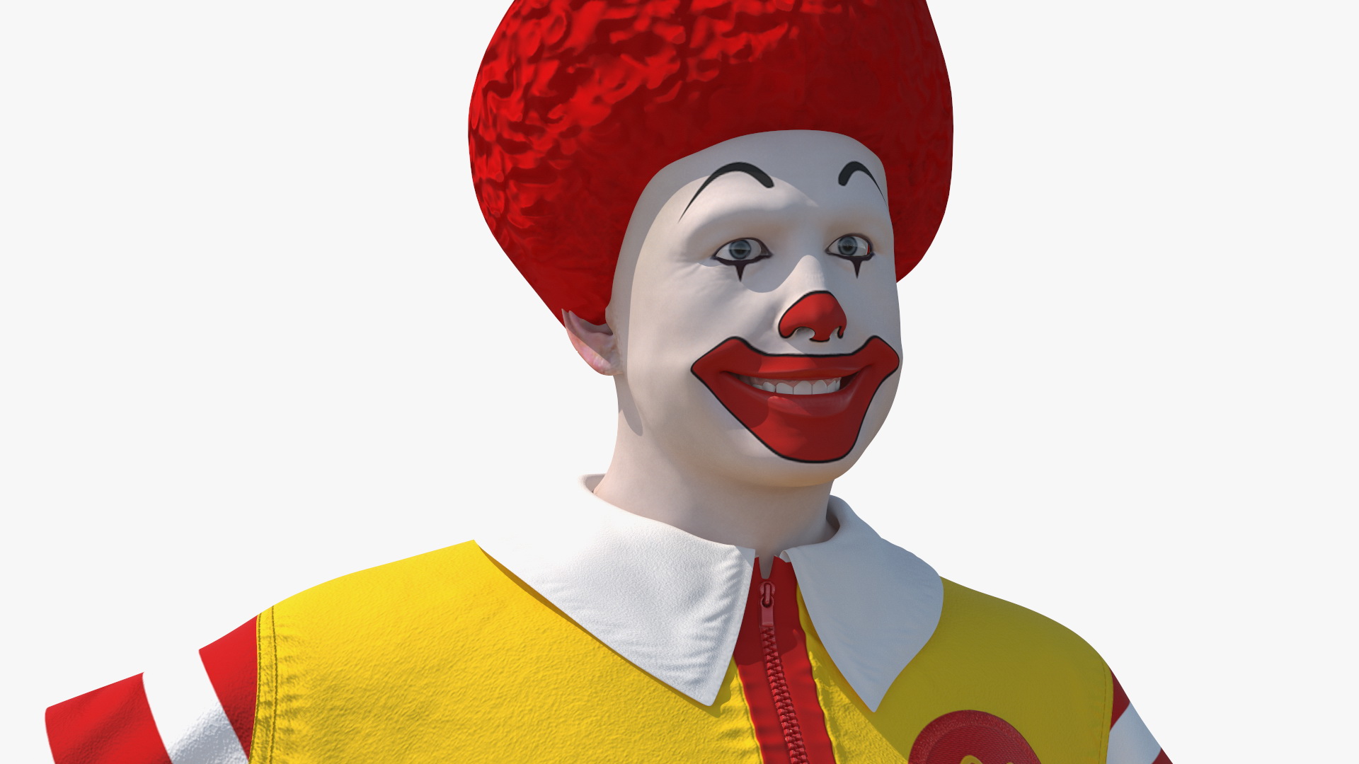 McDonalds Clown Bench Sitting Pose 3D model