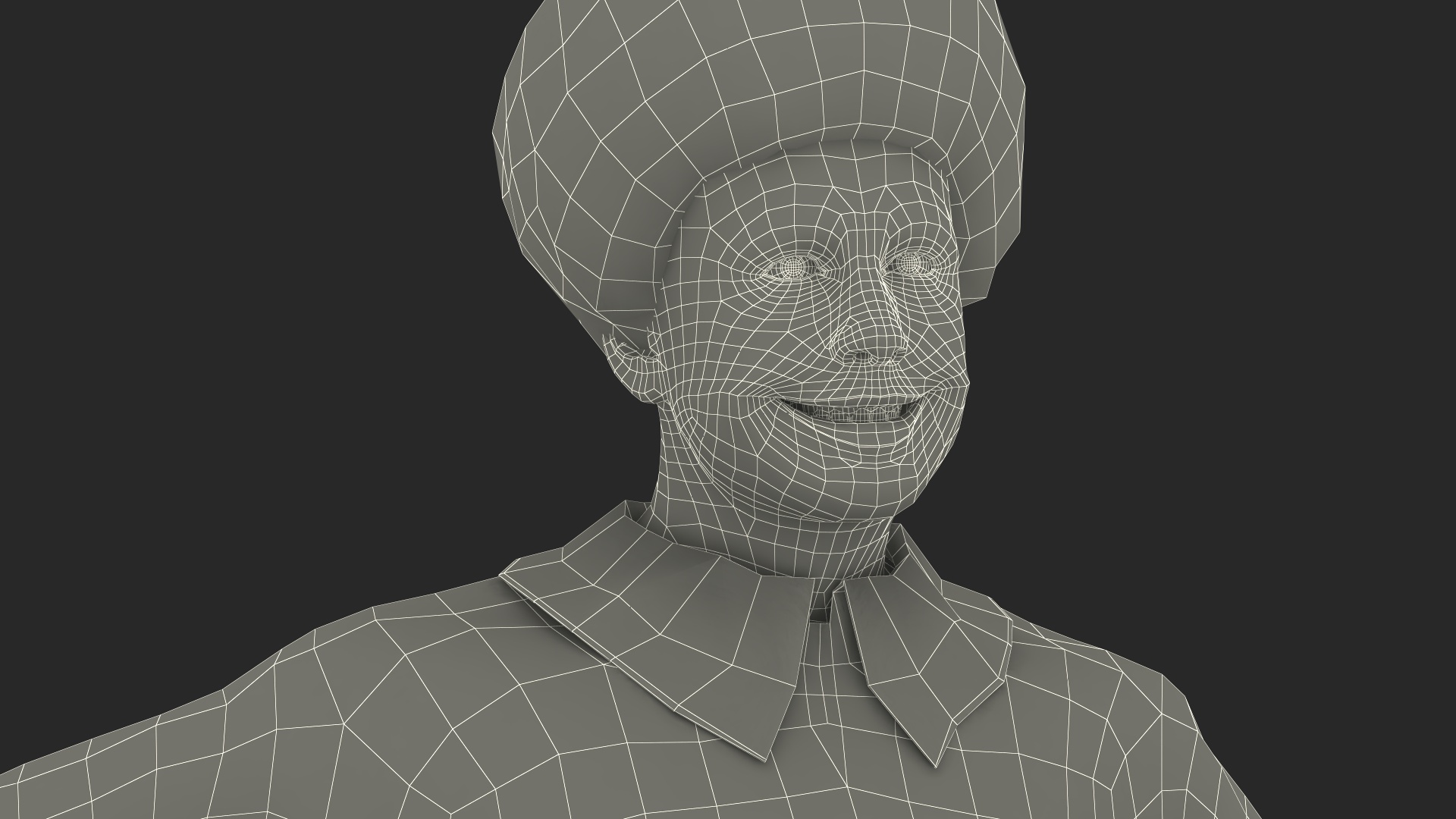 McDonalds Clown Bench Sitting Pose 3D model