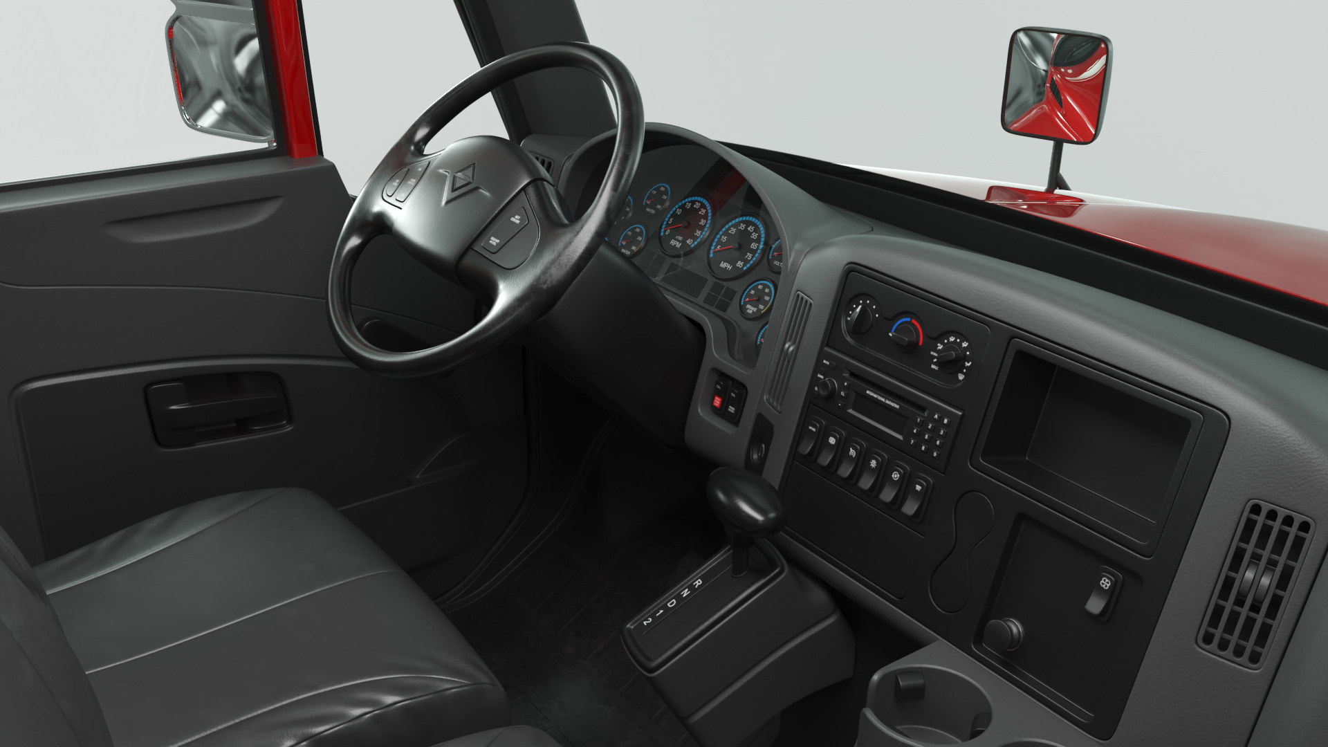 International DuraStar 4300 Chassis Truck Red, view 10