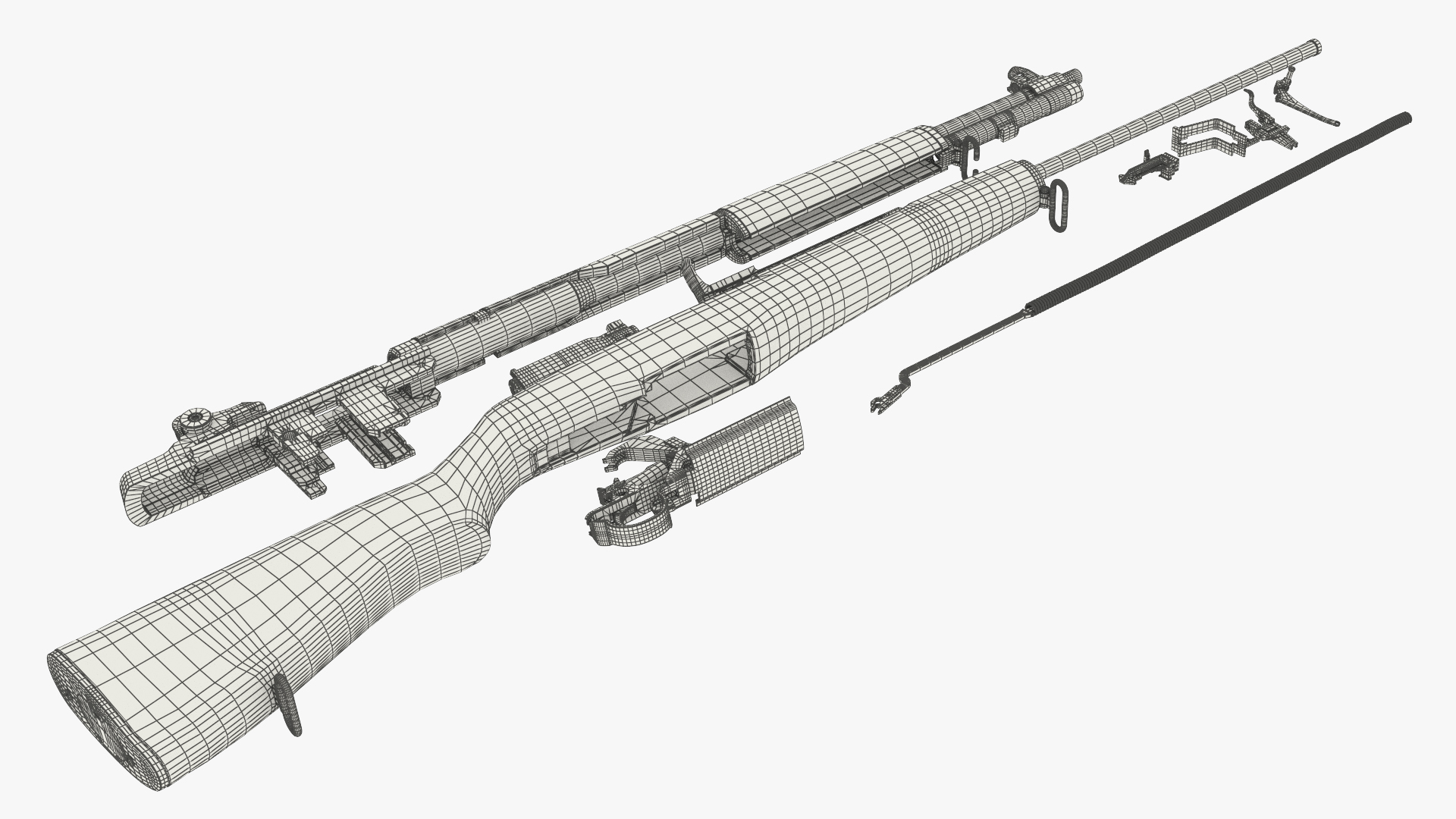M1 Garand US Rifle with En Bloc Clips Brown - view 6