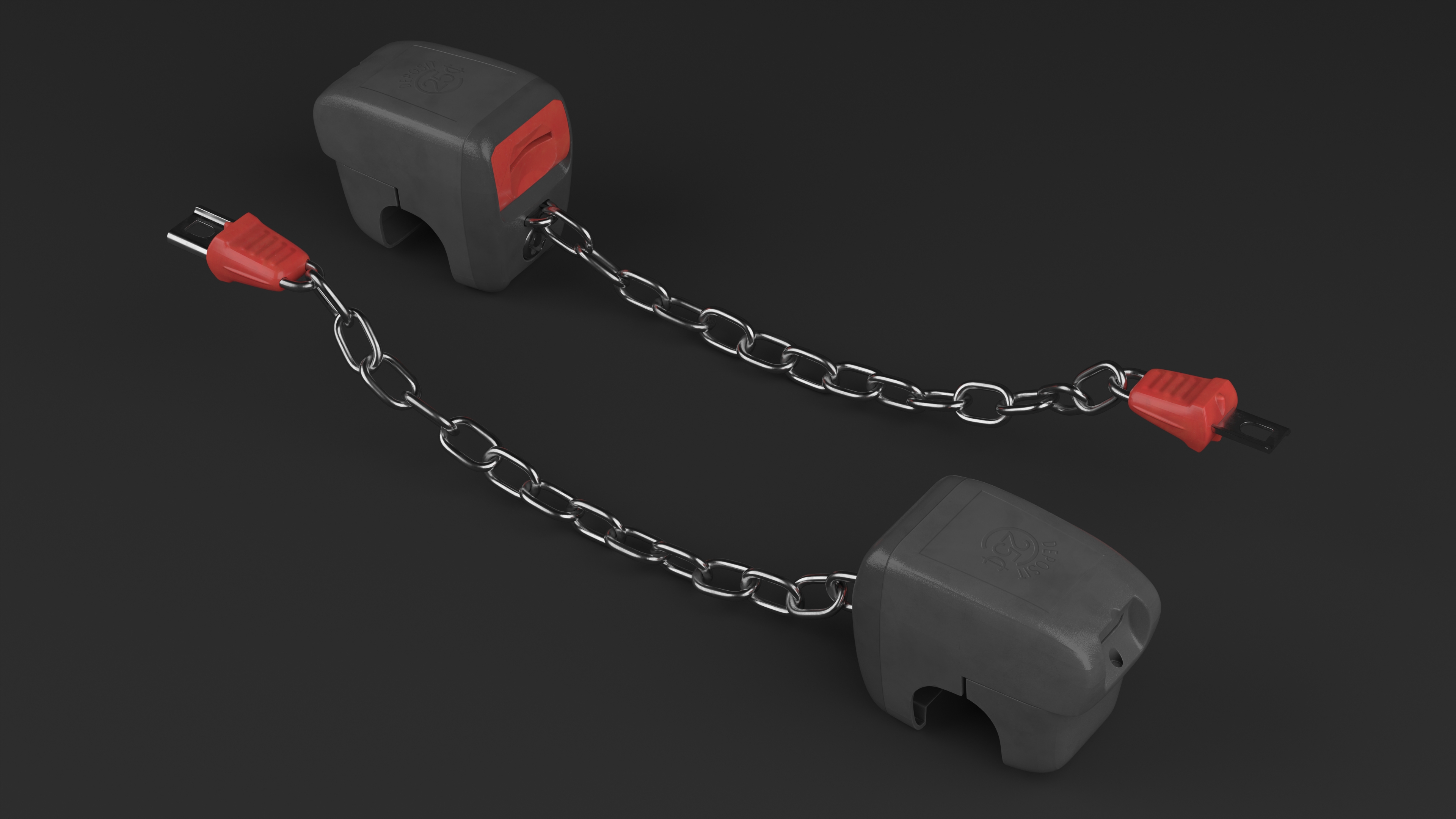 3D Anti Theft Shopping Cart Coin Lock System