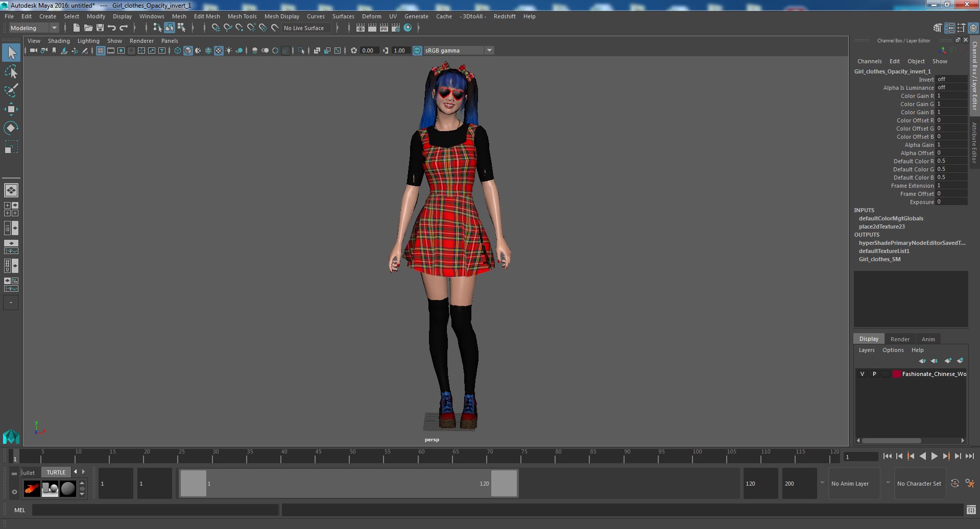 3D model Fashionable Chinese Woman