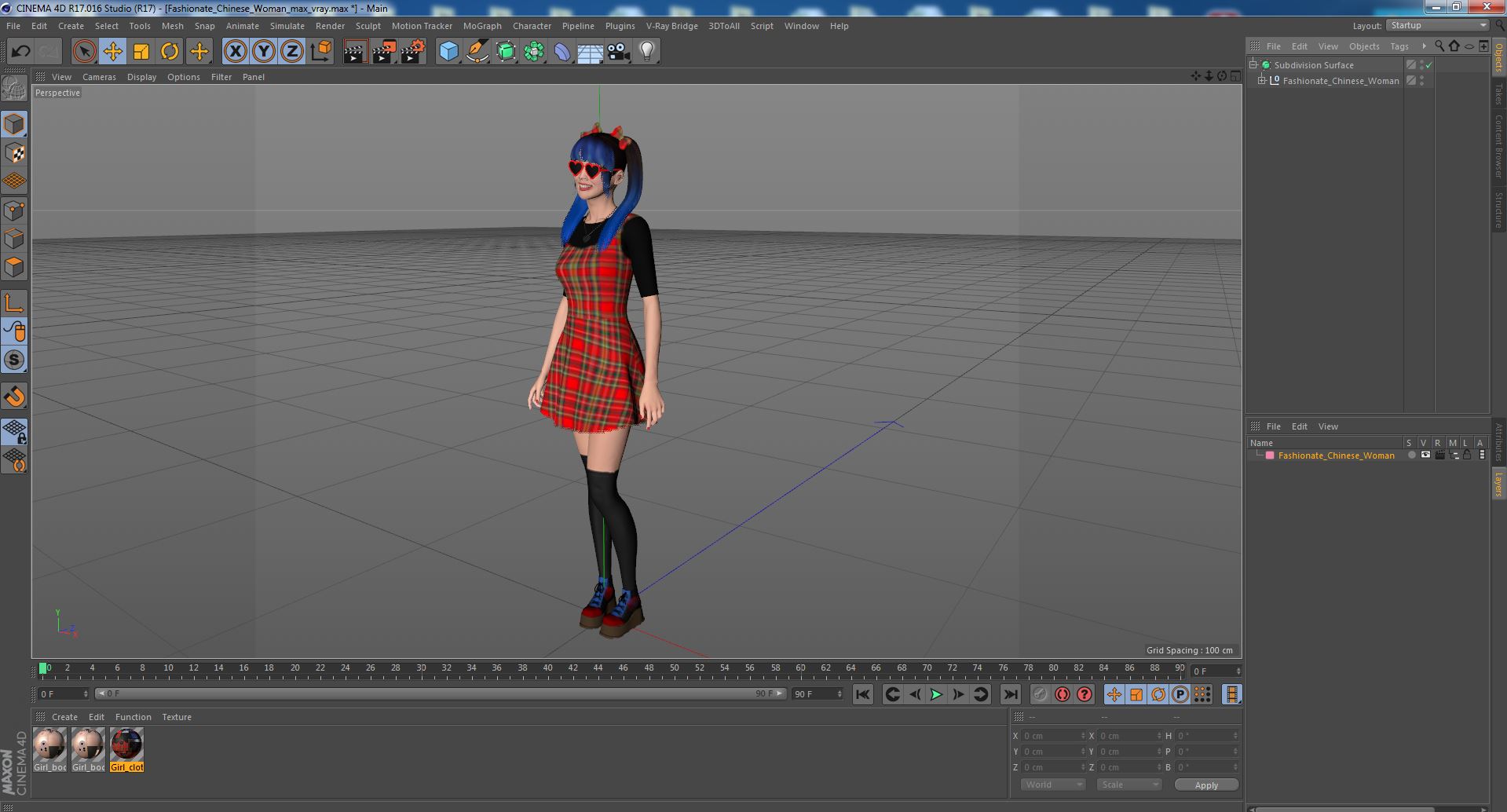 3D model Fashionable Chinese Woman