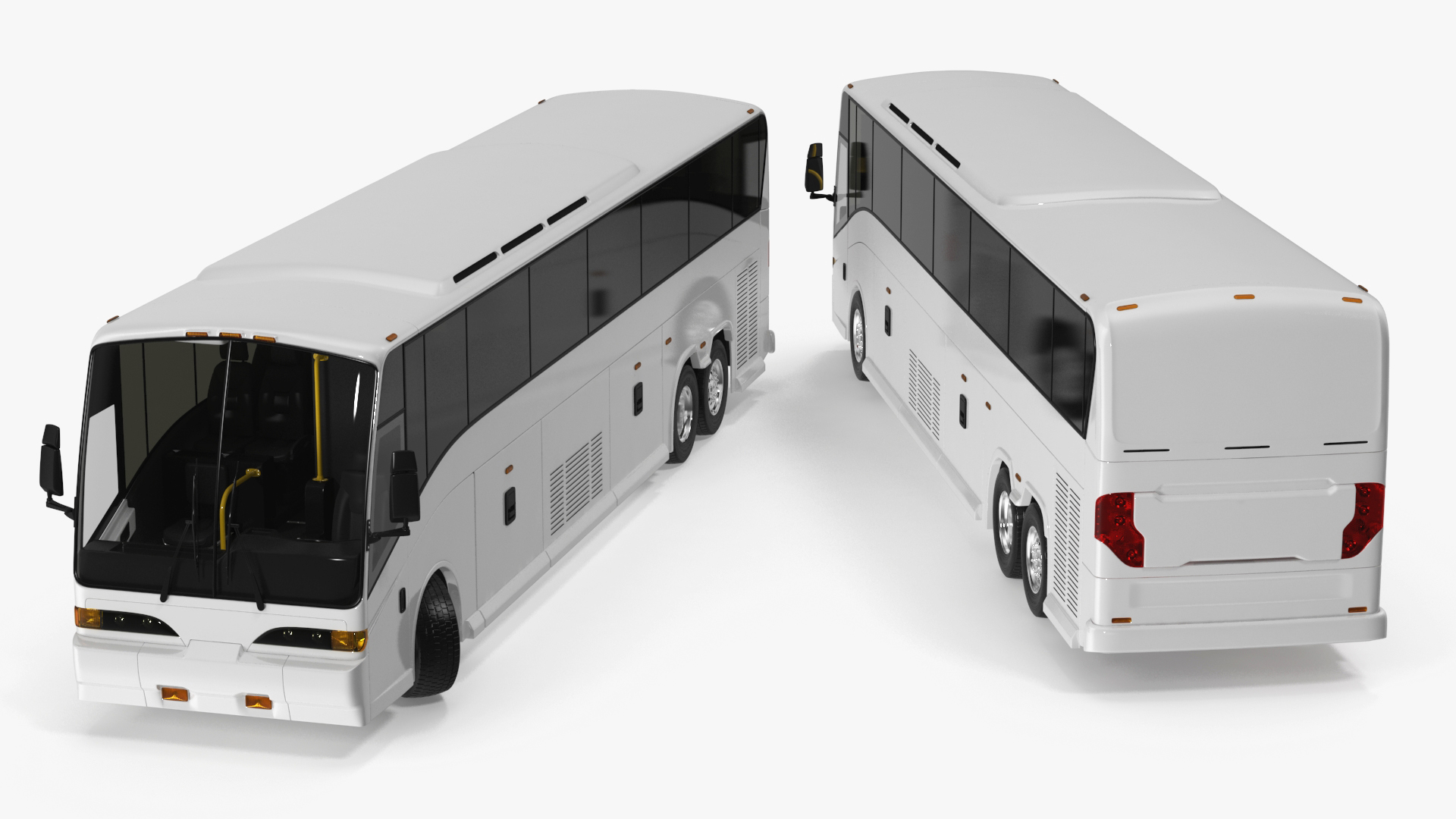 3D Charter Bus Rigged model
