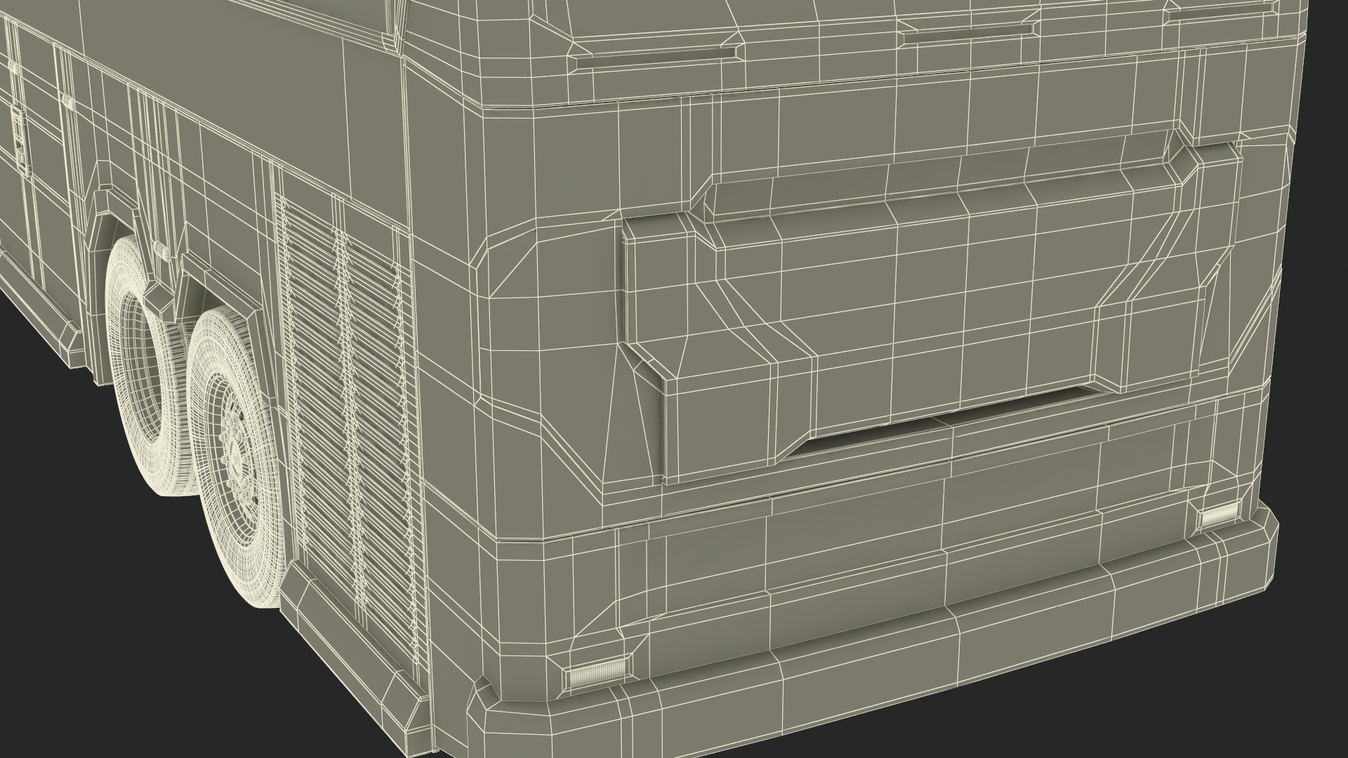 3D Charter Bus Rigged model