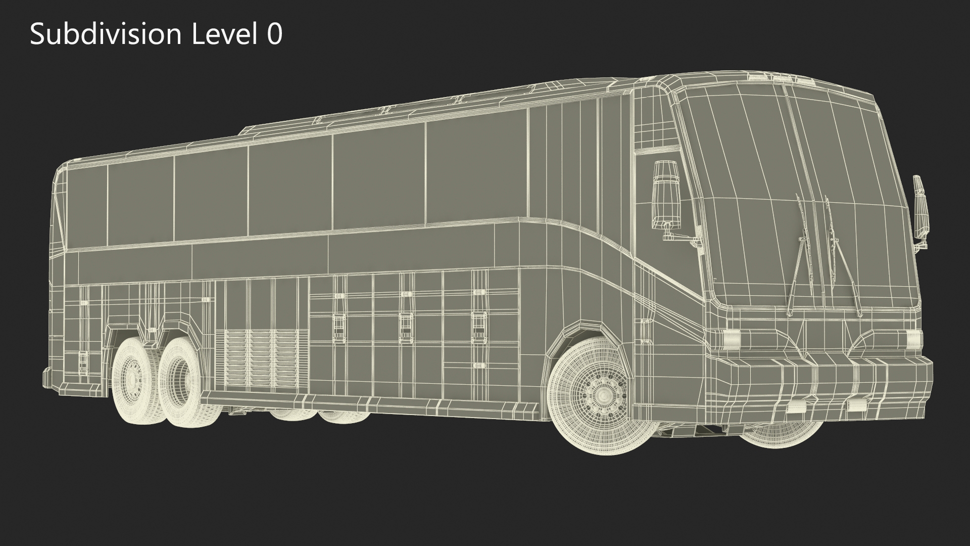 3D Charter Bus Rigged model