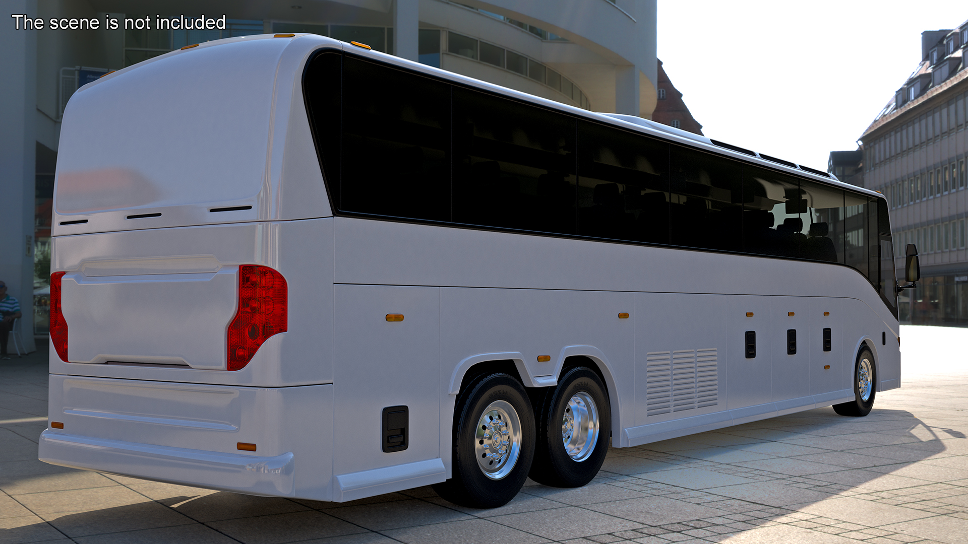 3D Charter Bus Rigged model
