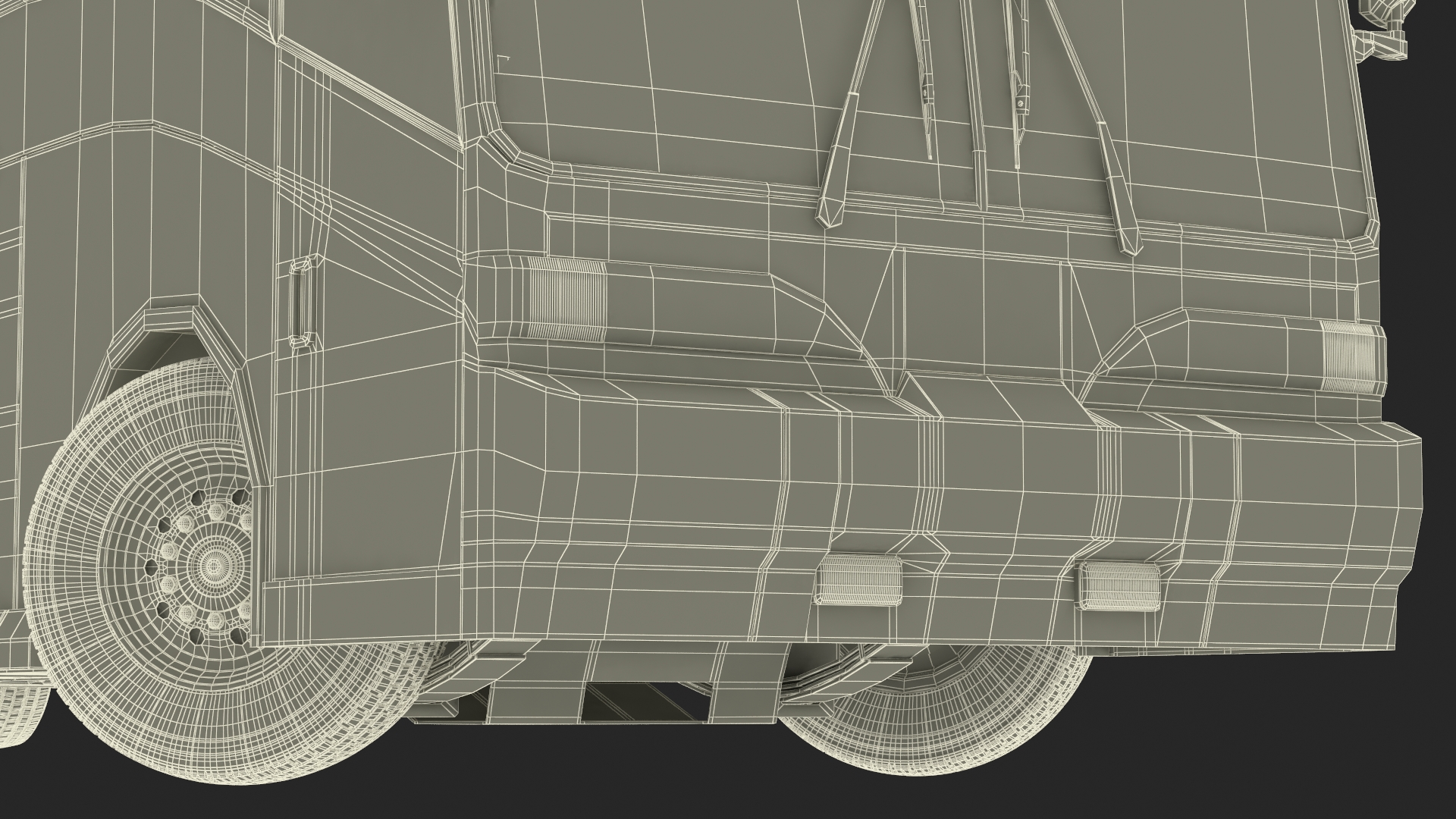 3D Charter Bus Rigged model