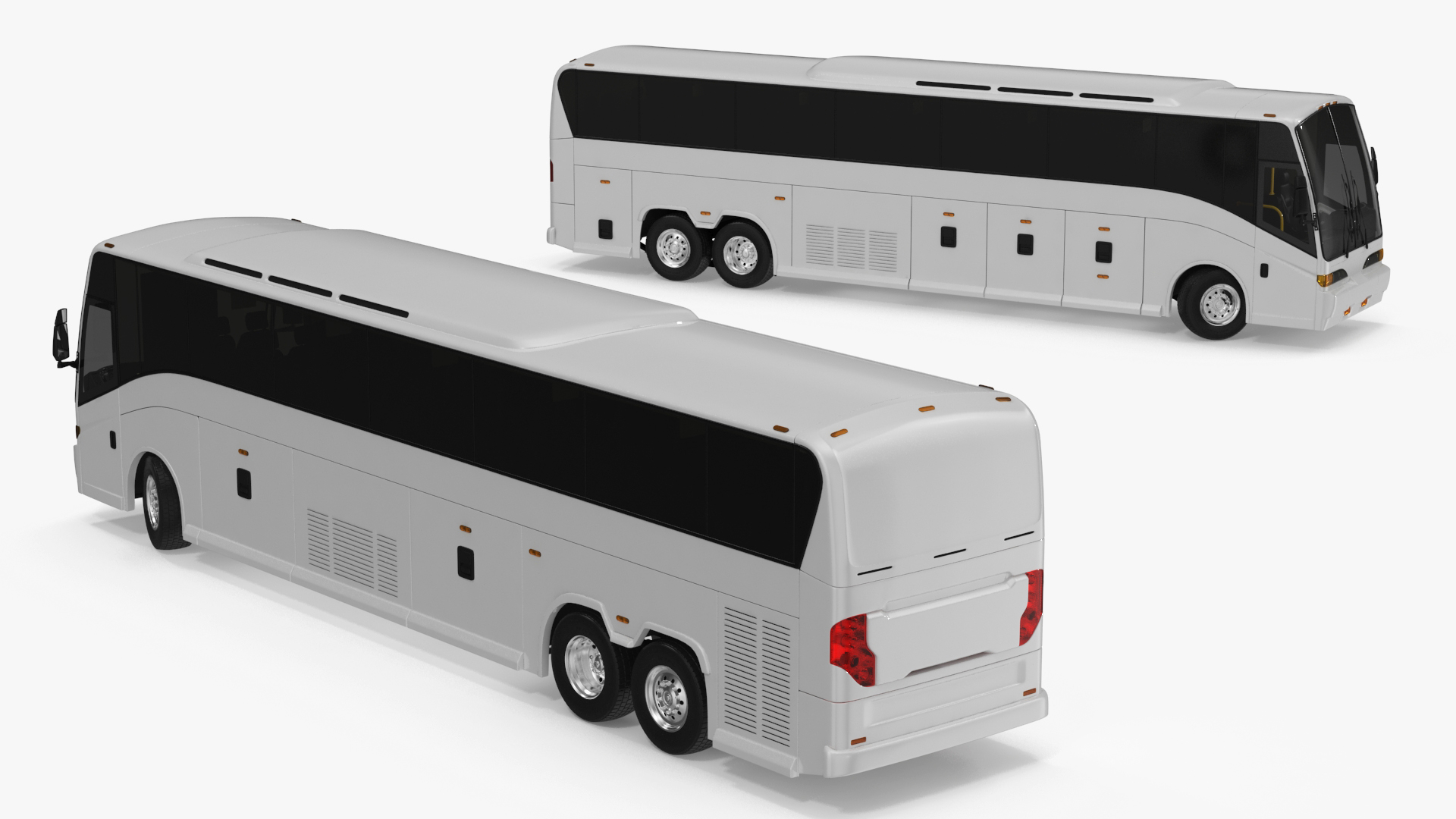3D Charter Bus Rigged model
