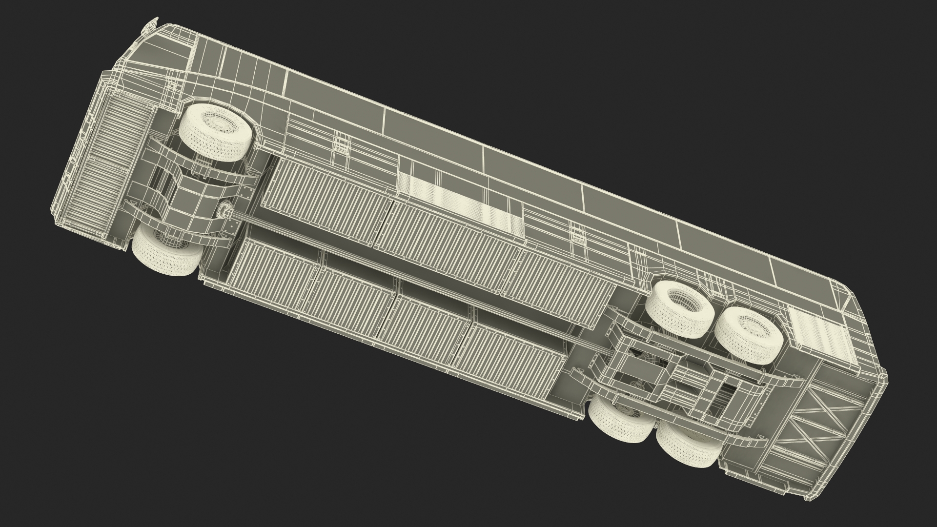 3D Charter Bus Rigged model