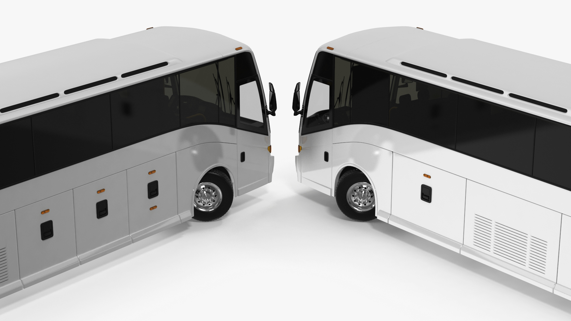 3D Charter Bus Rigged model