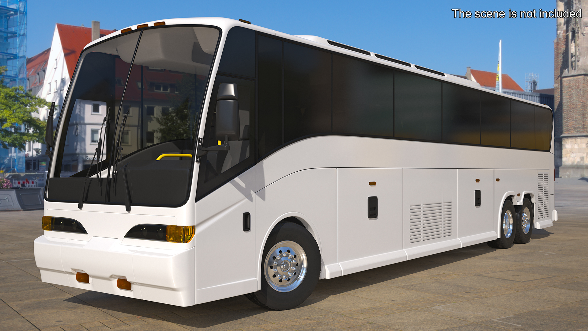 3D Charter Bus Rigged model