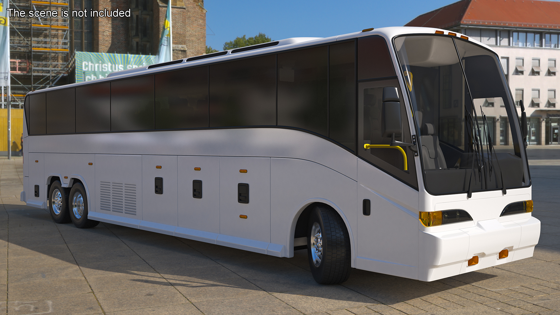 3D Charter Bus Rigged model