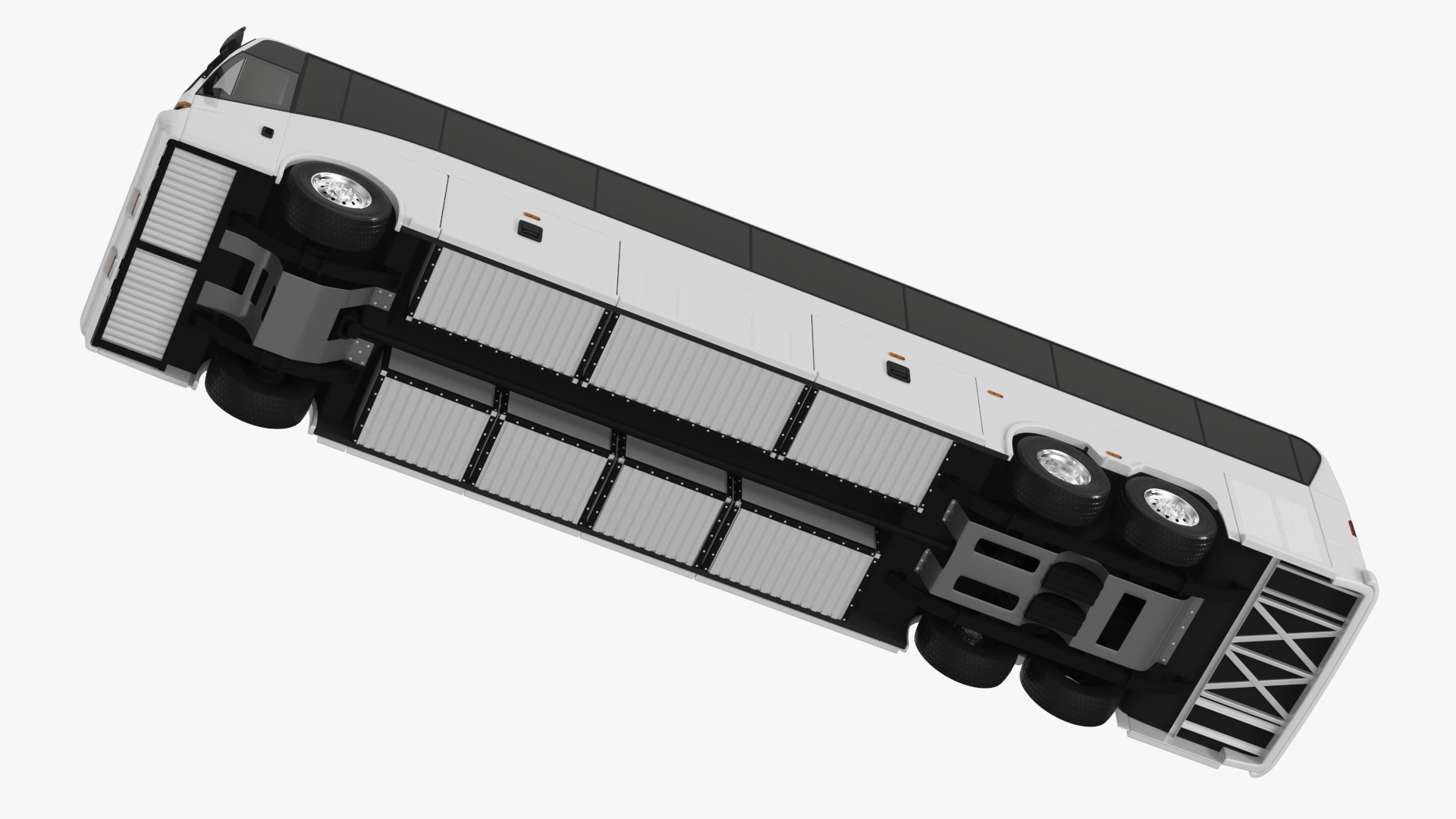 3D Charter Bus Rigged model