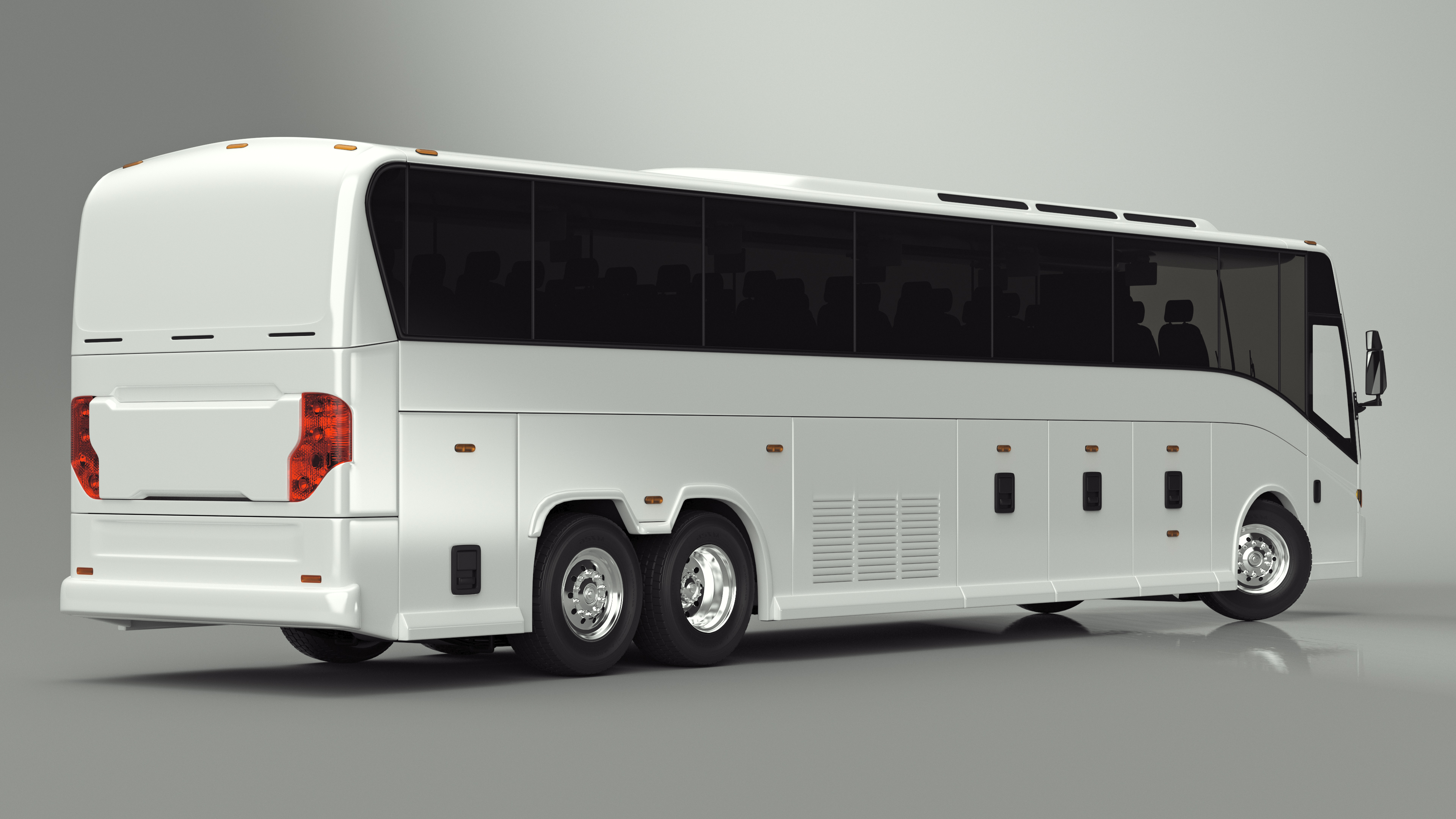 3D Charter Bus Rigged model