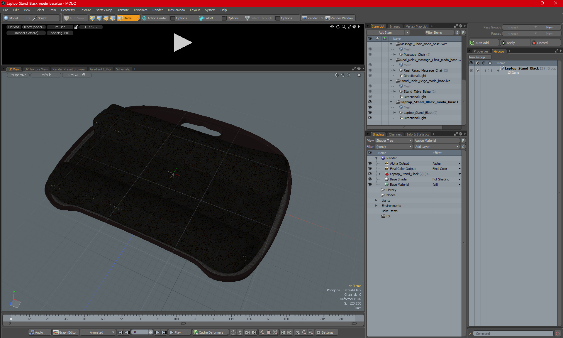 3D Laptop Stand Black model