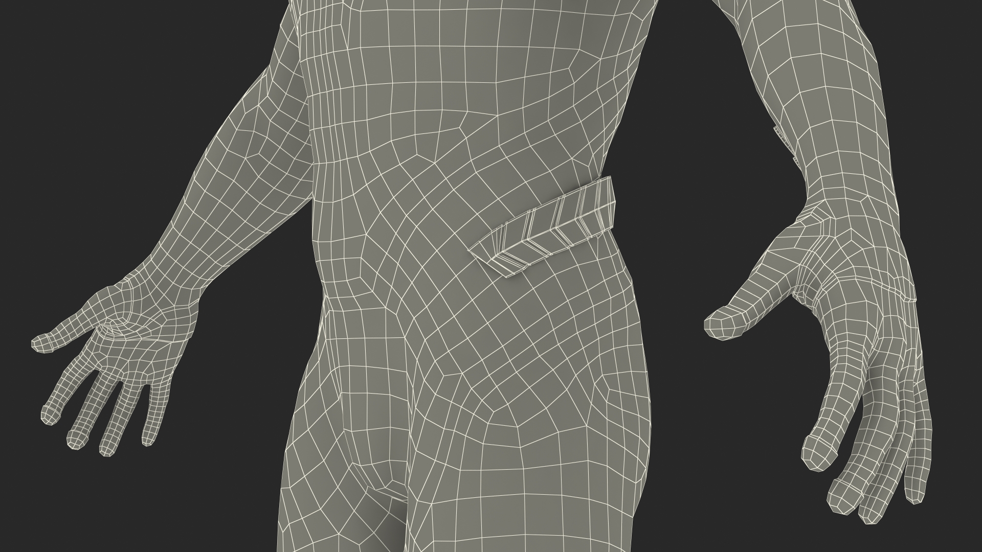3D Black Suit Superhero Rigged for Cinema 4D