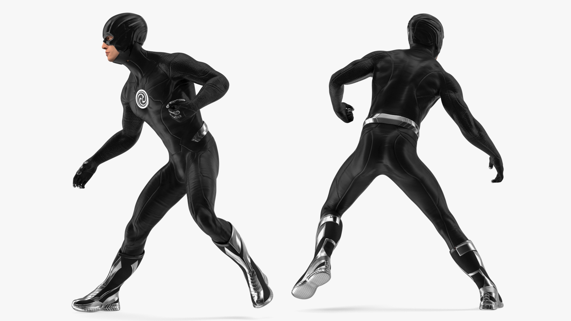3D Black Suit Superhero Rigged for Cinema 4D