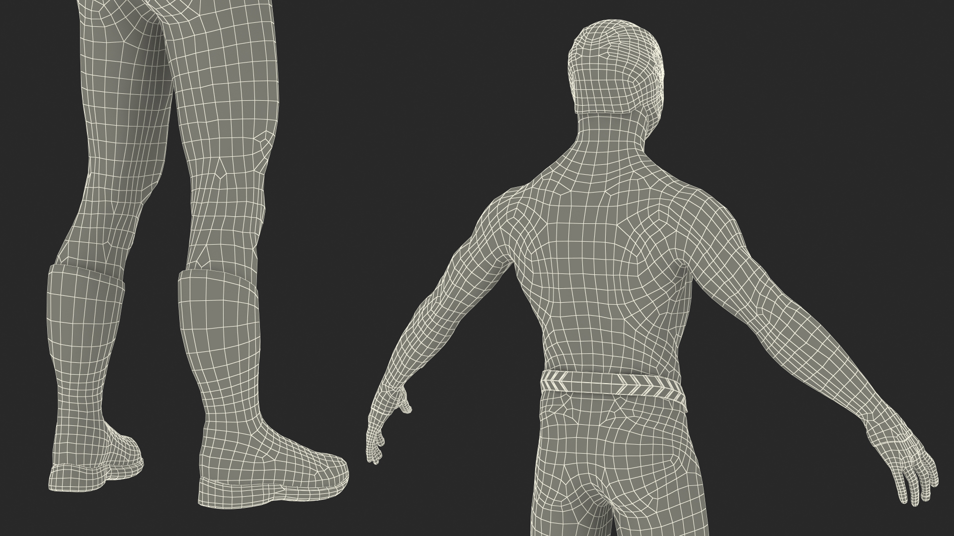3D Black Suit Superhero Rigged for Cinema 4D