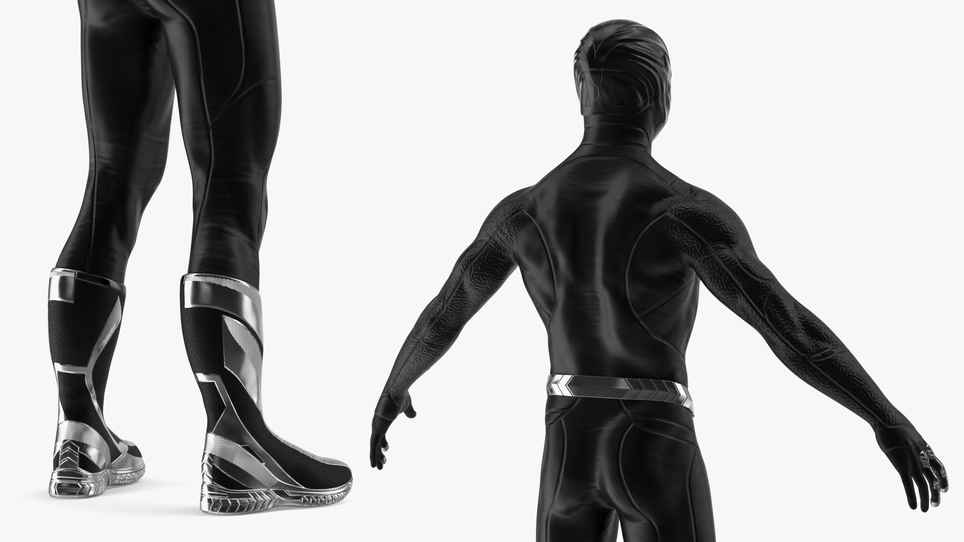 3D Black Suit Superhero Rigged for Cinema 4D