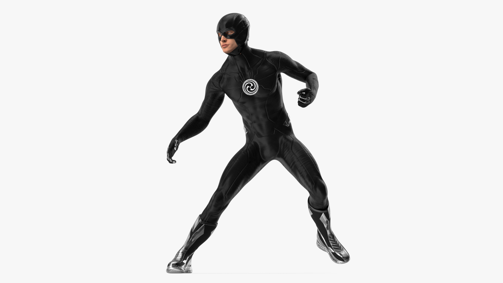 3D Black Suit Superhero Rigged for Cinema 4D