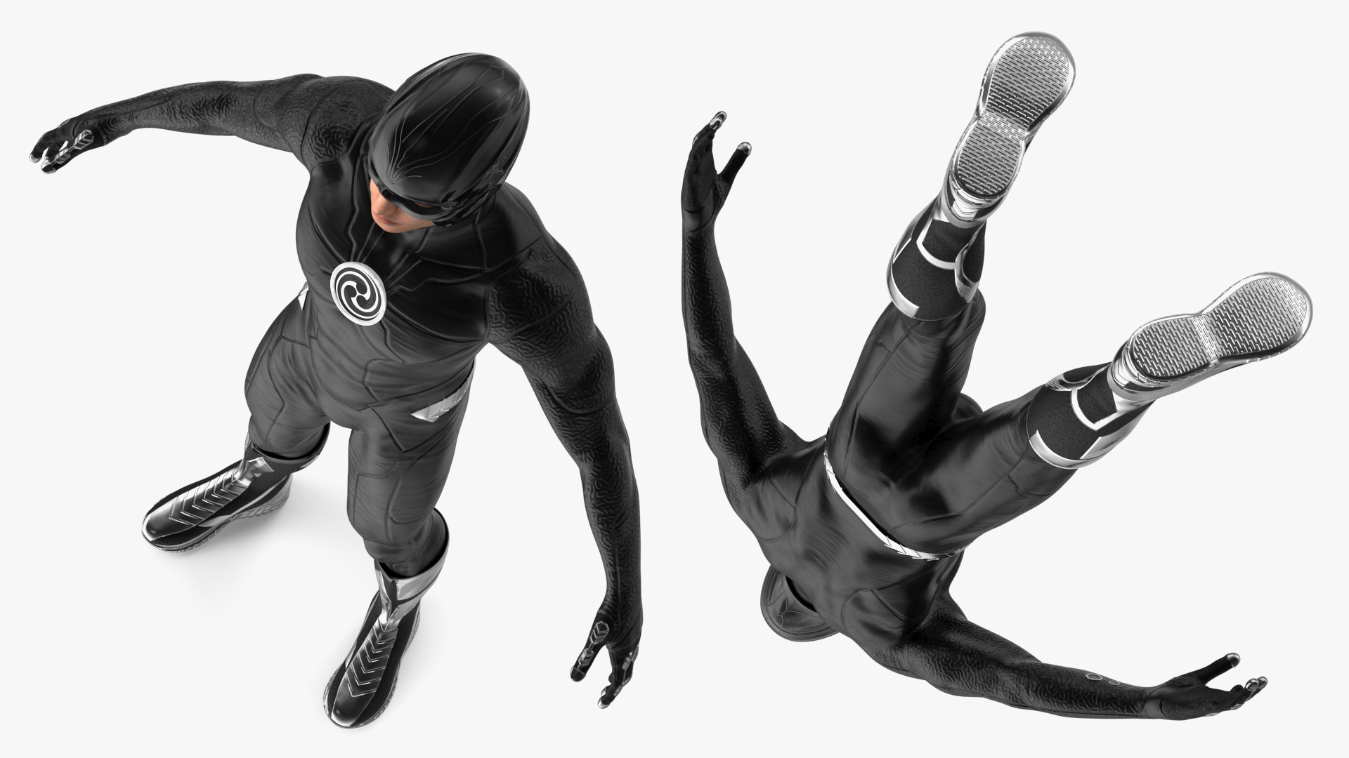 3D Black Suit Superhero Rigged for Cinema 4D