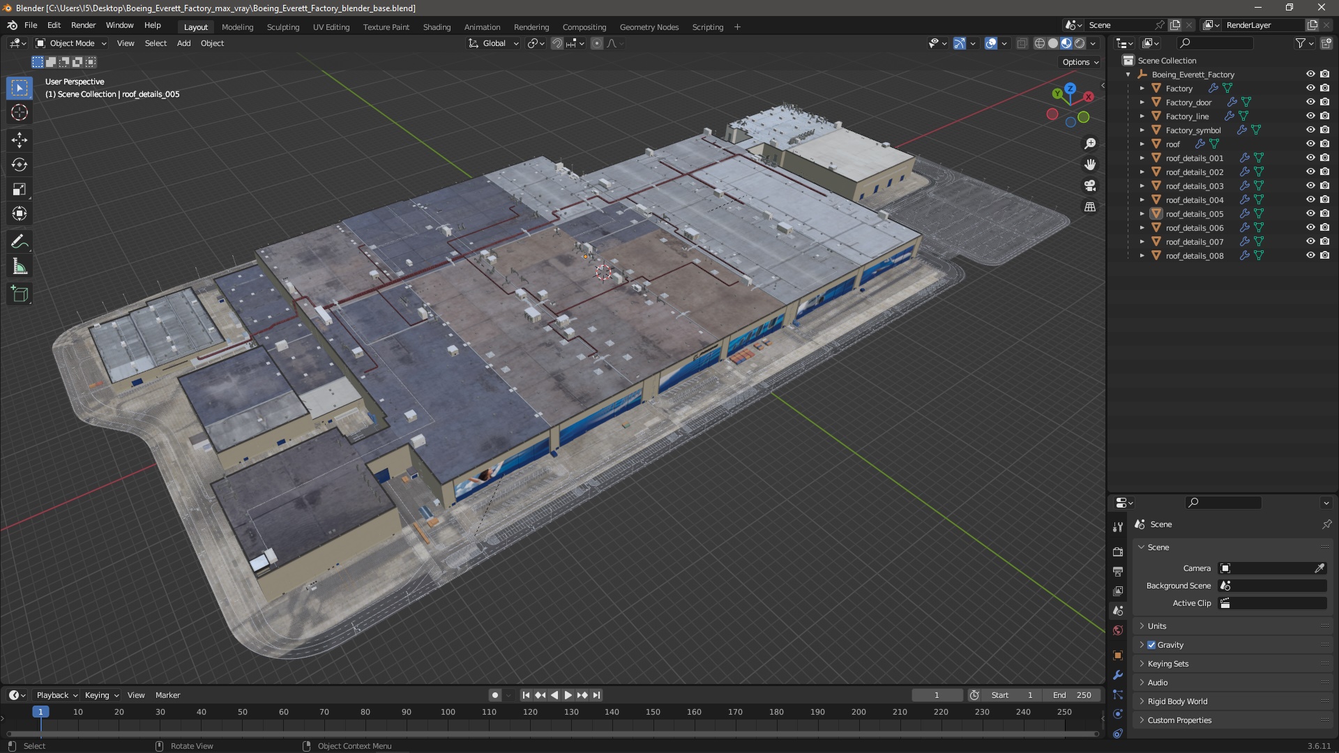Boeing Everett Factory 3D