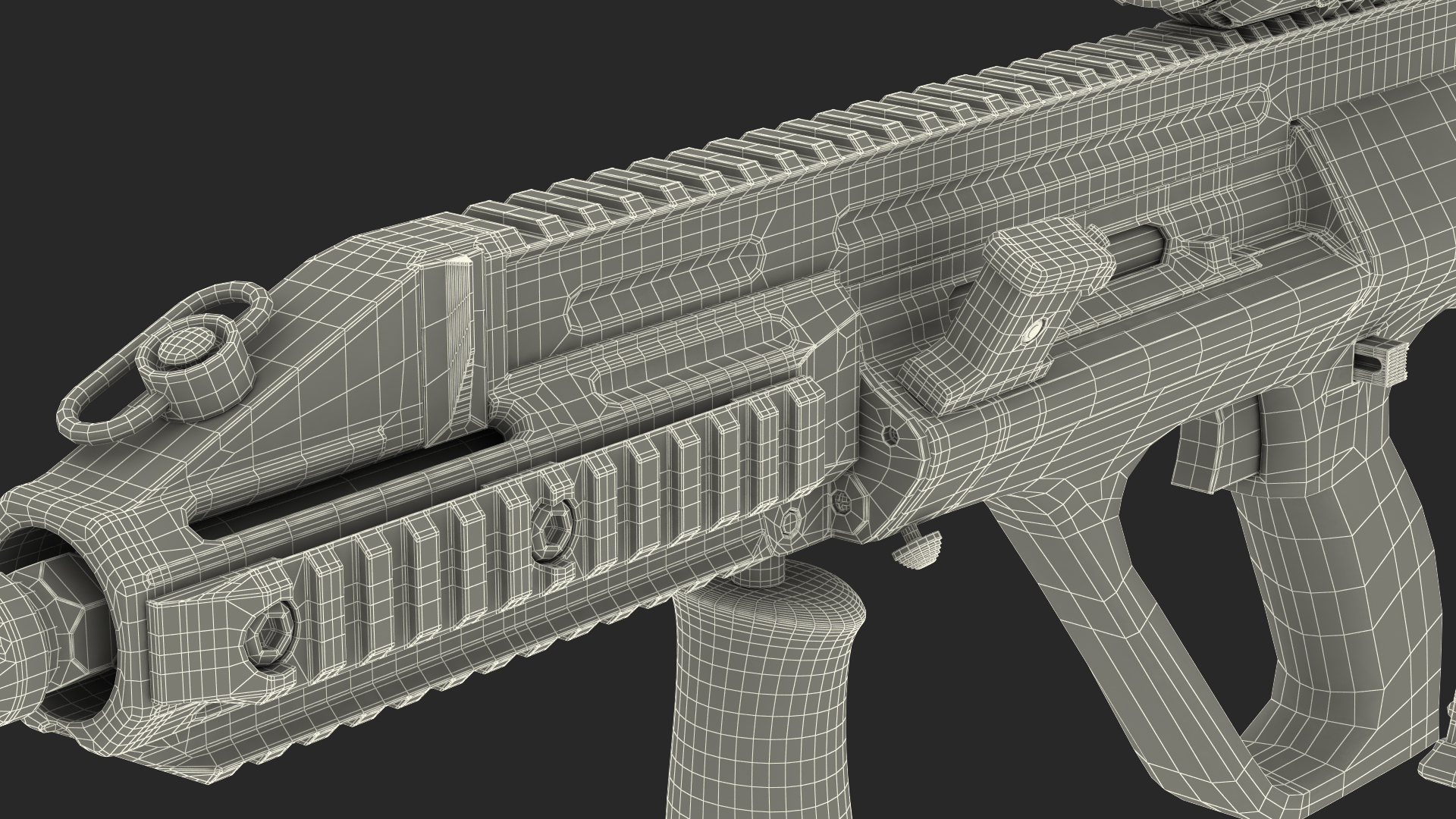 3D Bullpup Steyr AUG with Thermal Scope Trijicon M300W