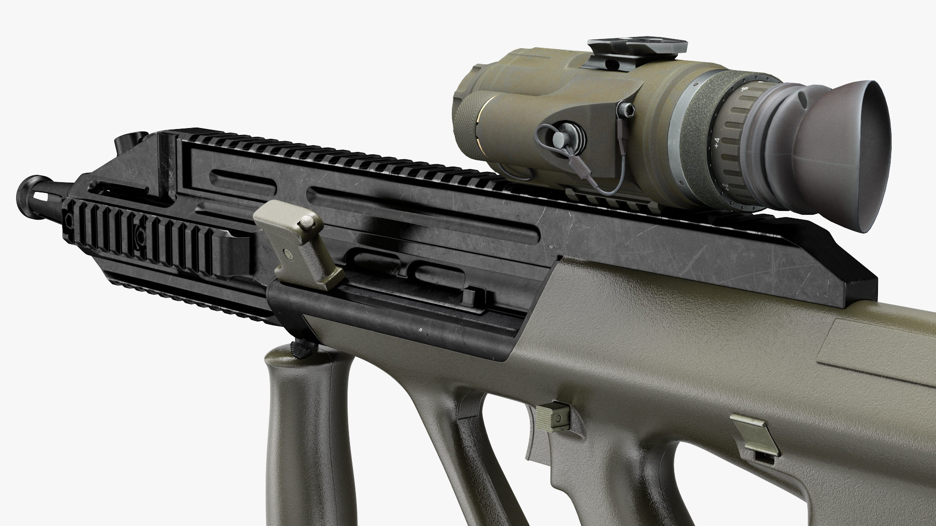 3D Bullpup Steyr AUG with Thermal Scope Trijicon M300W