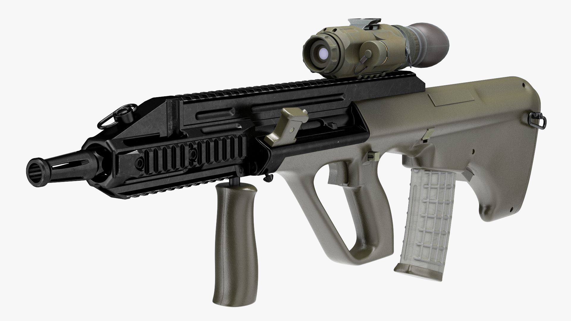 3D Bullpup Steyr AUG with Thermal Scope Trijicon M300W