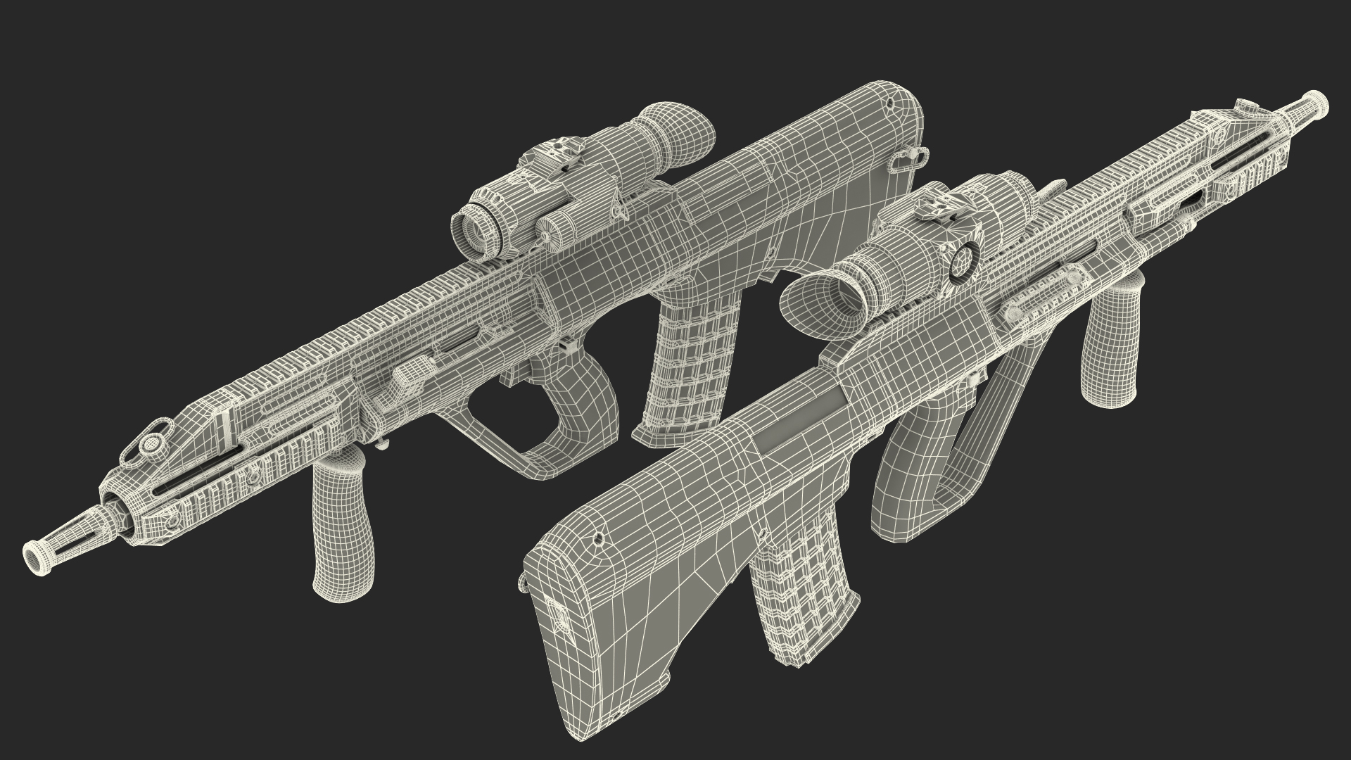3D Bullpup Steyr AUG with Thermal Scope Trijicon M300W