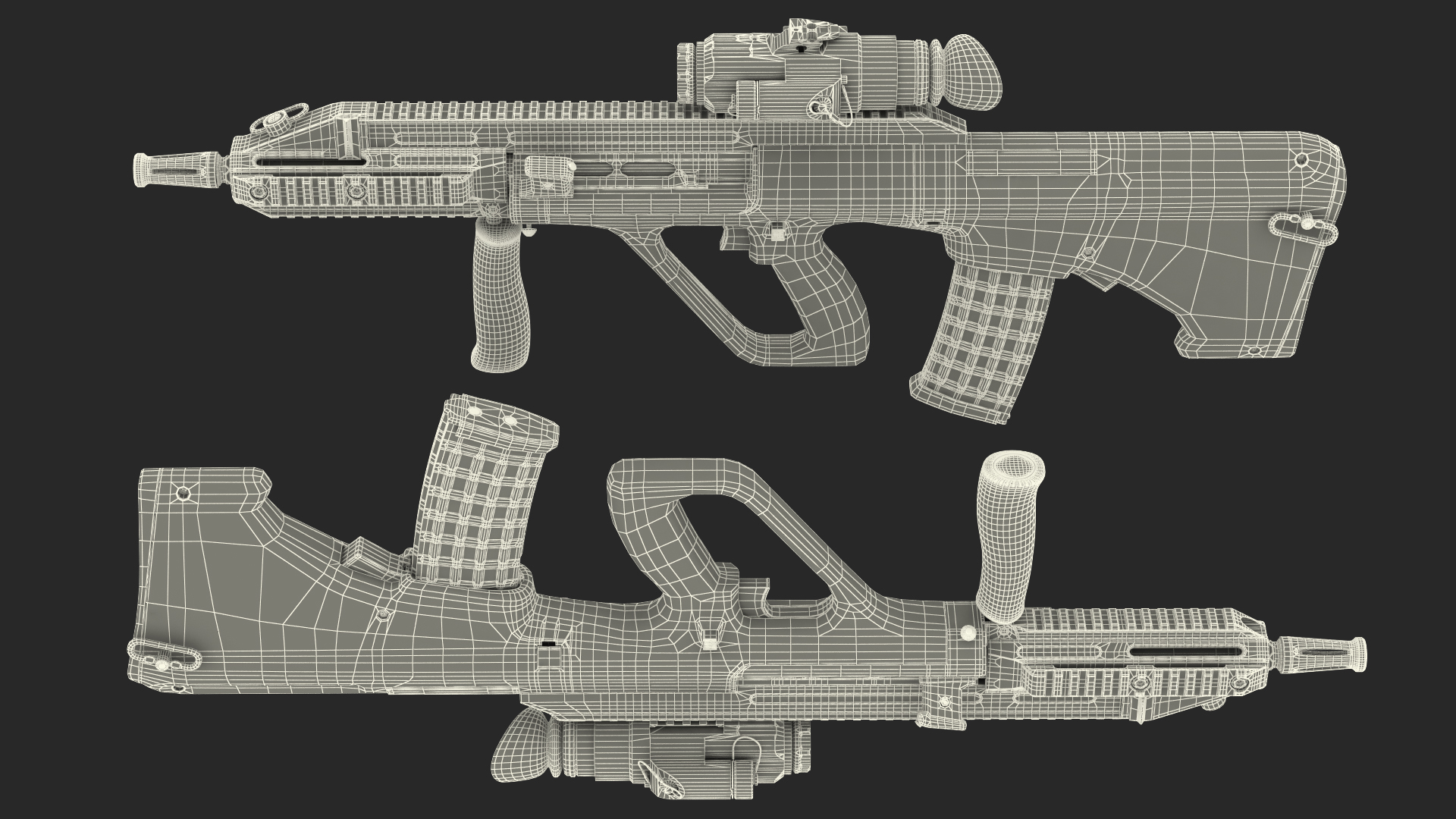 3D Bullpup Steyr AUG with Thermal Scope Trijicon M300W