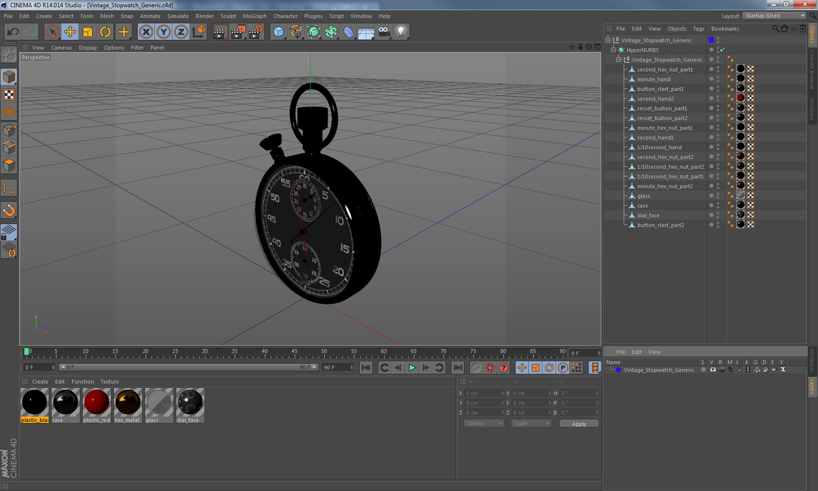 3D model Vintage Stopwatch Generic