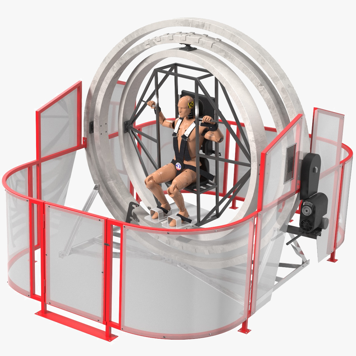Astronaut Training Simulator with Mannequin Rigged for Maya 3D model