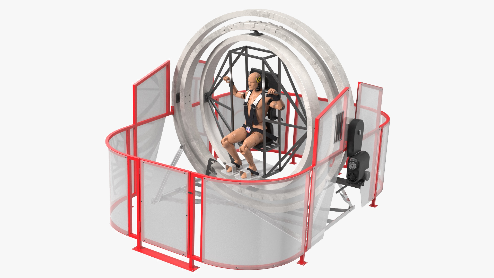 Astronaut Training Simulator with Mannequin Rigged for Maya 3D model