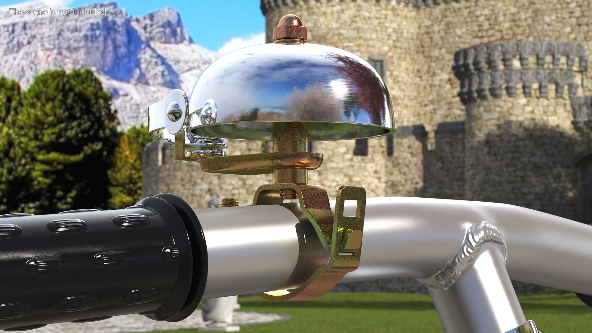 Retro Bicycle Bell Stainless Steel 3D model