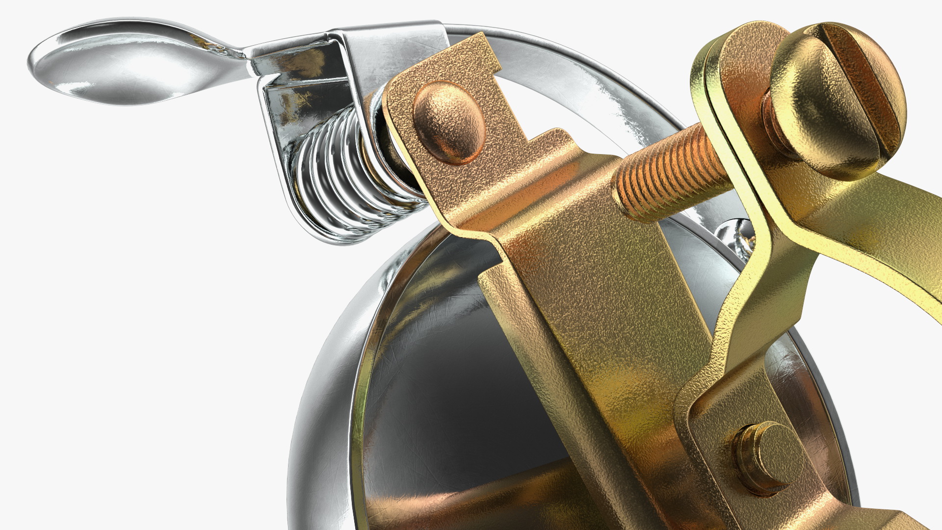Retro Bicycle Bell Stainless Steel 3D model