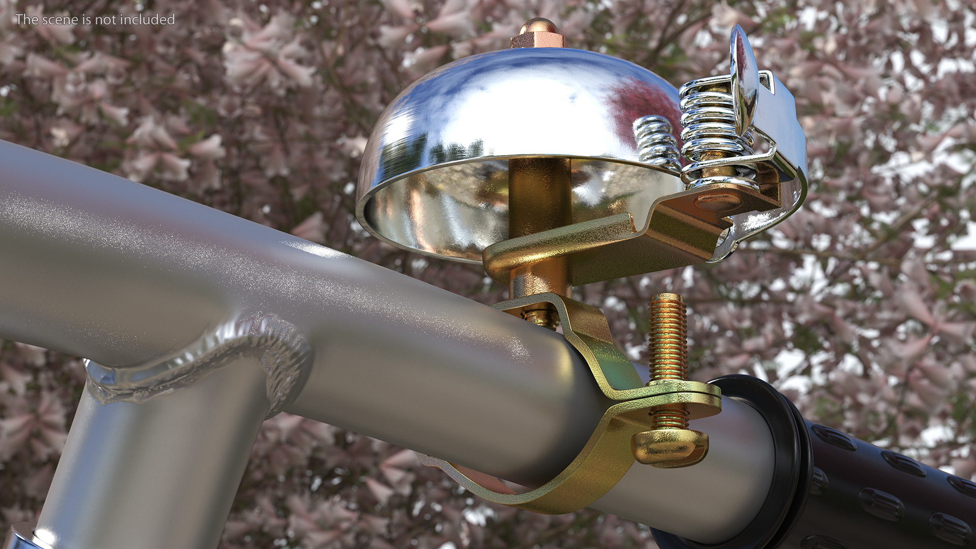 Retro Bicycle Bell Stainless Steel 3D model